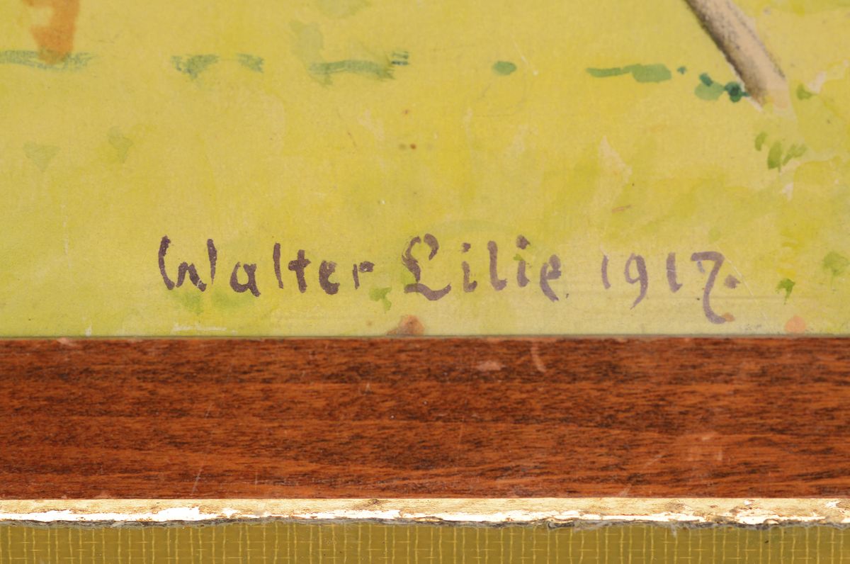 Detail a: Walter Lilie, 1876 Leipzig-1924 Schwetzingen, Sohn des Moritz Lilie (1835- 1904), Studium an der Akademie Dresden unter Carl Bantzer, hier: Konvolut ...