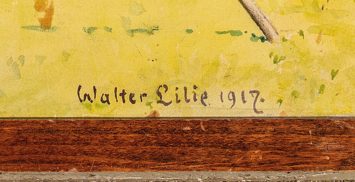 Detail c: Walter Lilie, 1876 Leipzig-1924 Schwetzingen, Sohn des Moritz Lilie (1835- 1904), Studium an der Akademie Dresden unter Carl Bantzer, hier: Konvolut ...