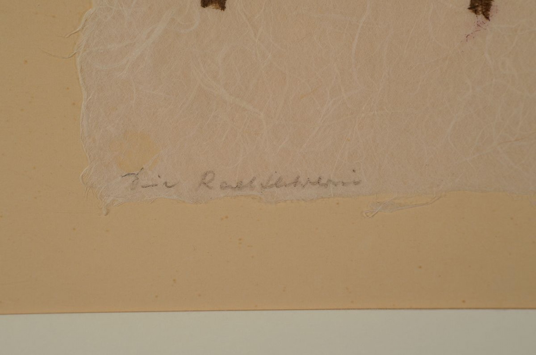 Detail a: Unbekannter zeitgenössischer Künstler, Die Radfahrerin, Aquarell und Filzstift auf dünnem Japanpapier, links unten betitelt, rechts unten ...