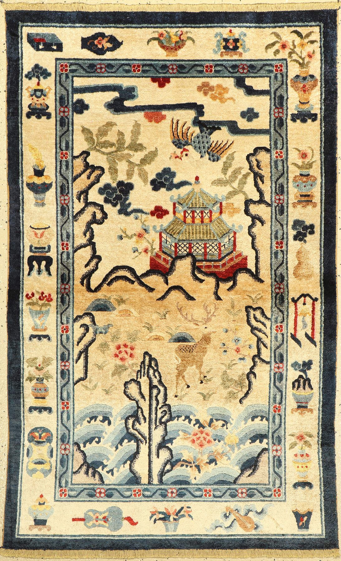 Seiden Peking fein, China, um 1950, reine Naturseide, ca. 150 x 93 cm, EHZ: 2