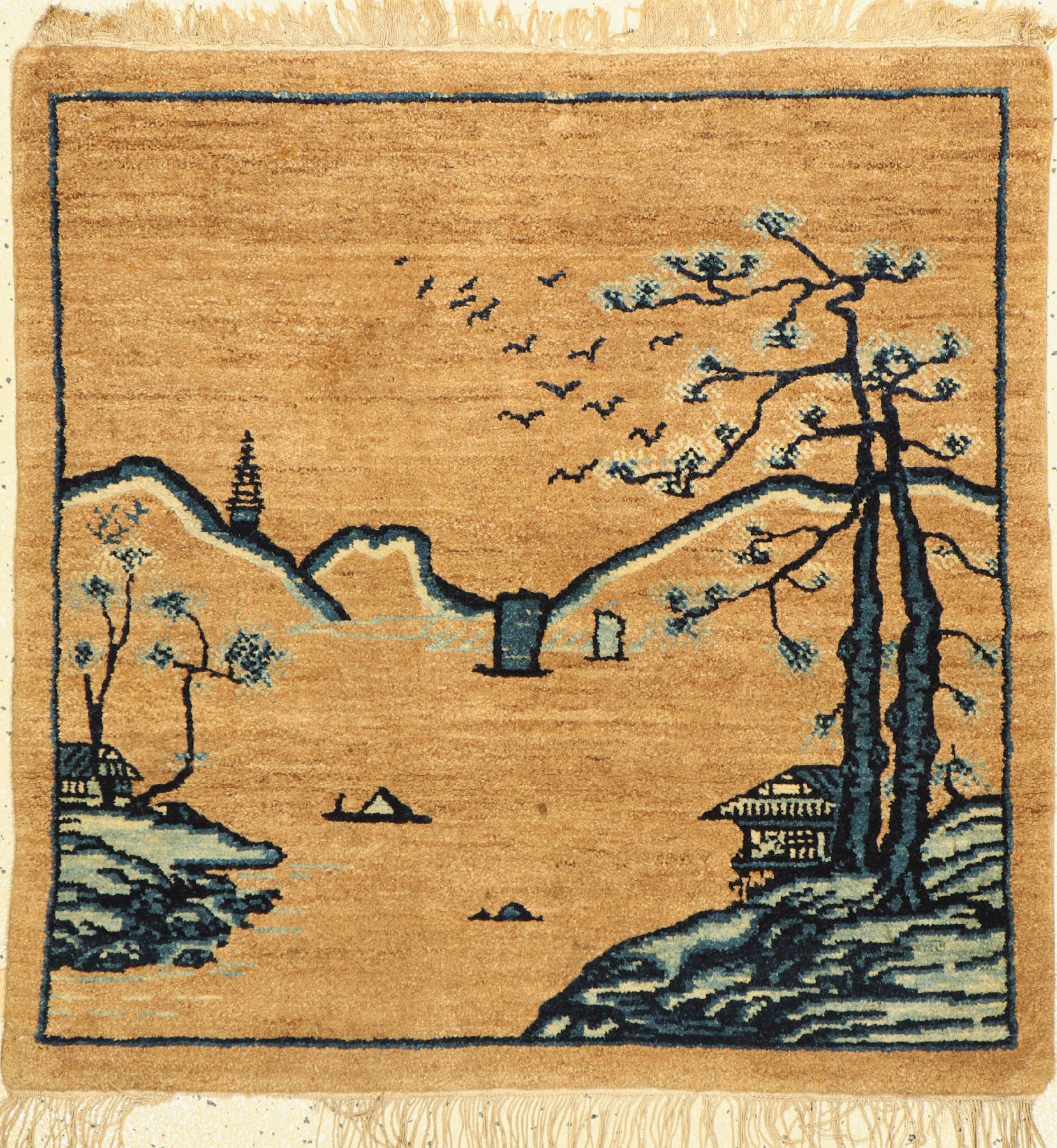 Peking alt, China, ca. 50 Jahre, Wolle auf Baumwolle, ca. 90 x 90 cm, EHZ: 2