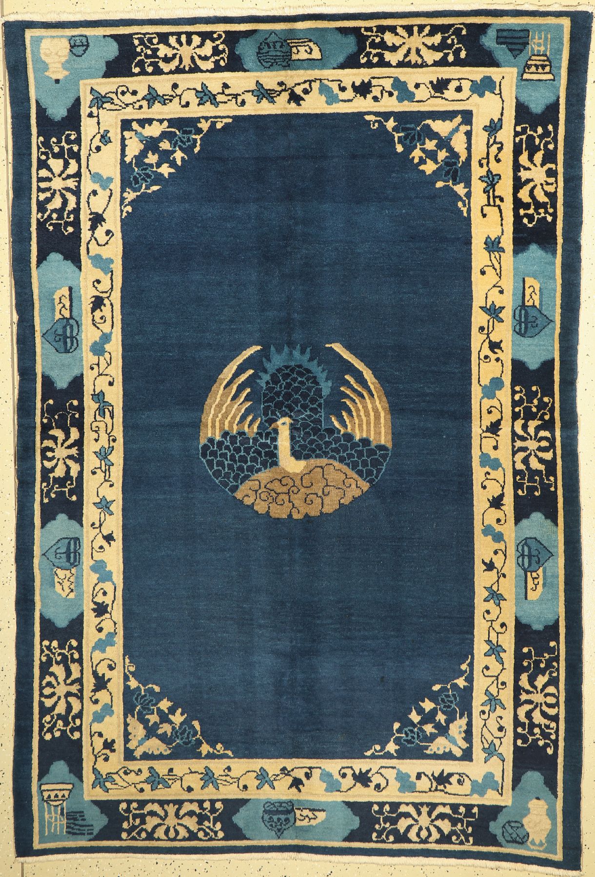 Antiker Ning-Hsia, China, um 1900, Wolle auf Baumwolle, ca. 230 x 158 cm, EHZ: 3