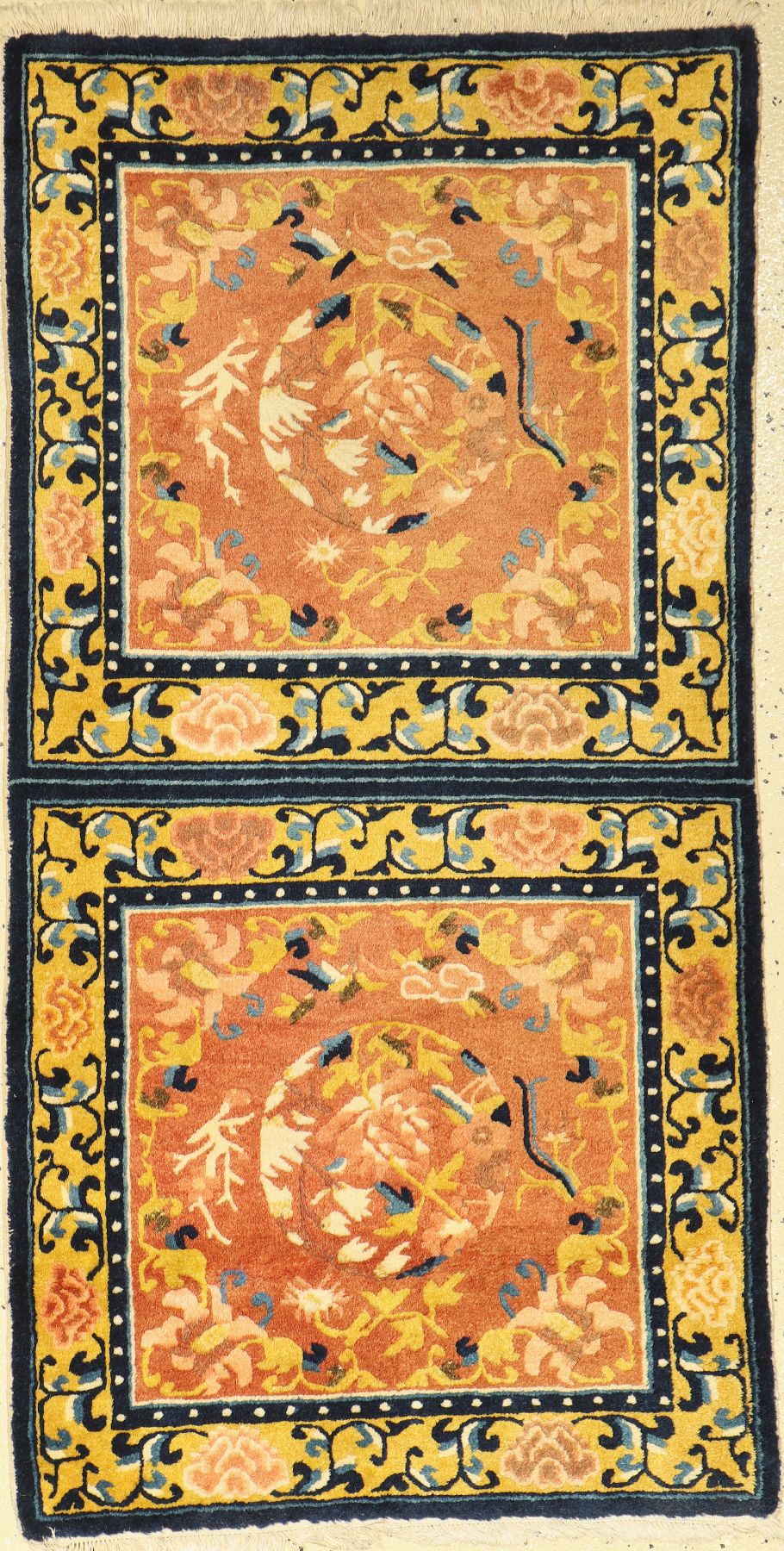 Ning-Hsia Sitzbankteppich, China, um 1920, Wolle auf Baumwolle, ca. 135 x 70 cm, EHZ: 2