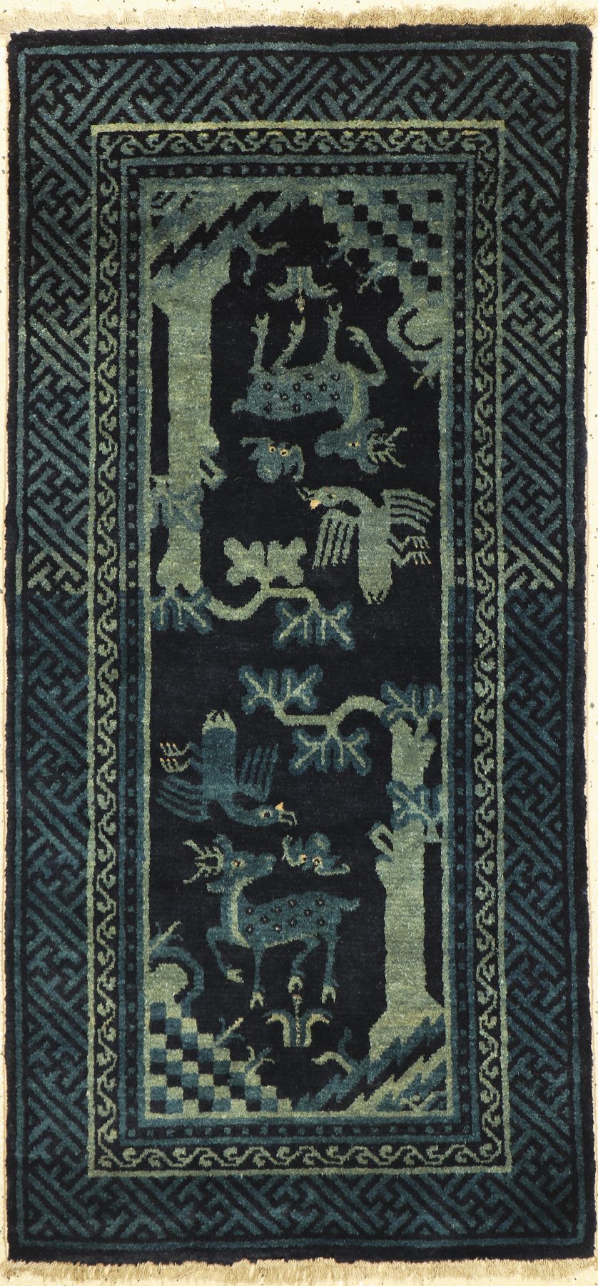 Pao Tow antik, China, um 1920, Wolle auf Baumwolle, ca. 130 x 62 cm, EHZ: 2