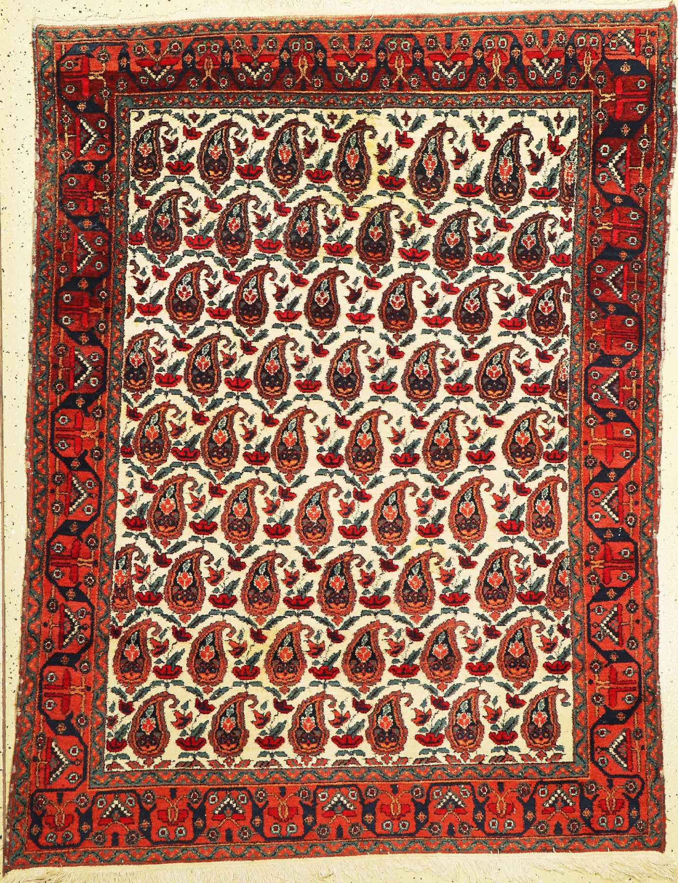 Afschar alt, Persien, um 1960, Wolle auf Baumwolle, ca. 185 x 140 cm, leicht verfärbt, EHZ: 2