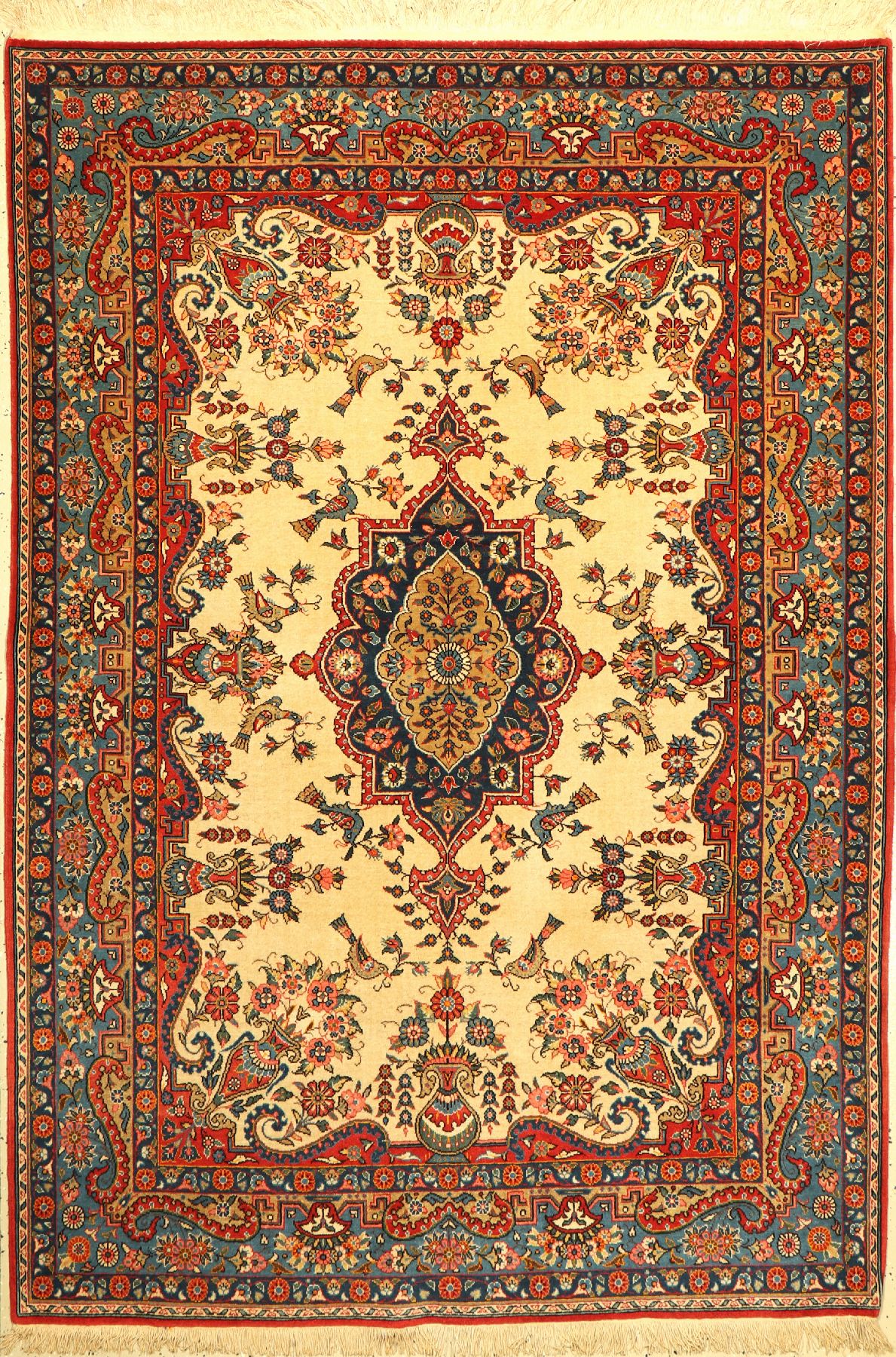 Ghom Kork fein, Persien, ca. 60 Jahre, Korkwolle, ca. 202 x 140 cm, EHZ: 2