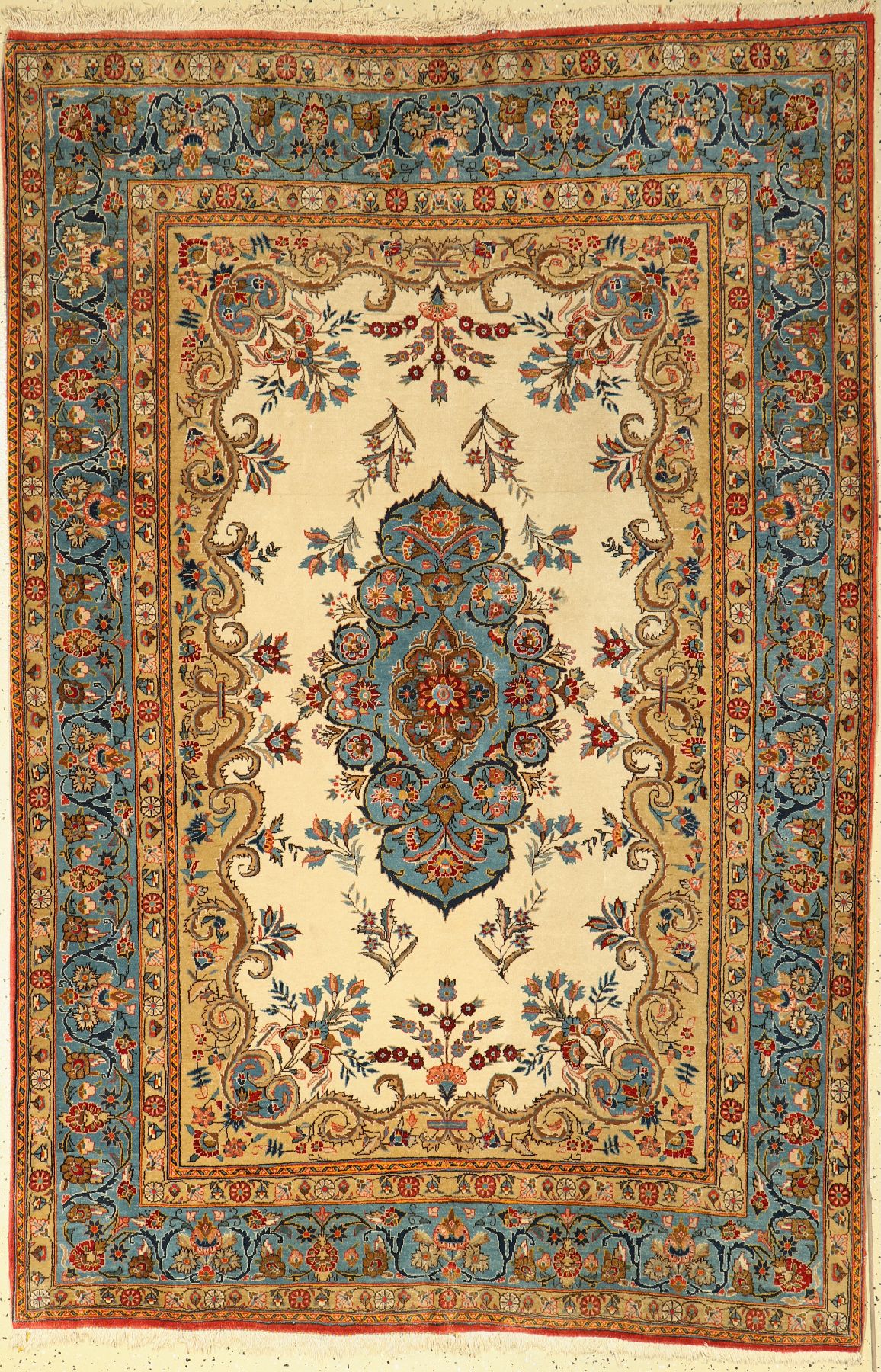 Ghom Kork, Persien, ca. 60 Jahre, Korkwollemit Seide, ca. 210 x 140 cm, EHZ: 2-3