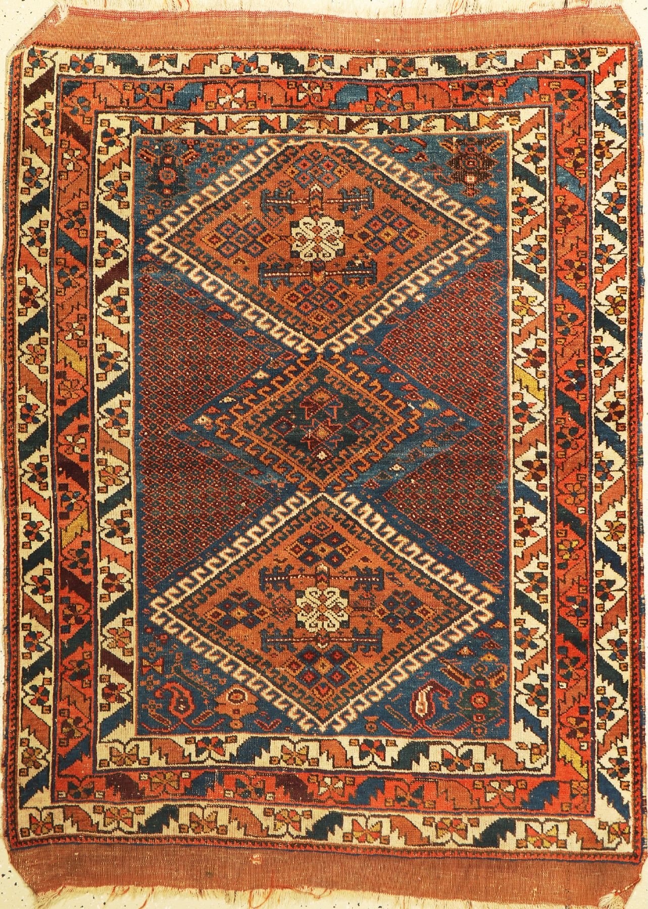 Khamseh antik, Persien, um 1920, Wolle auf Wolle, ca. 165 x 123 cm, EHZ: 3