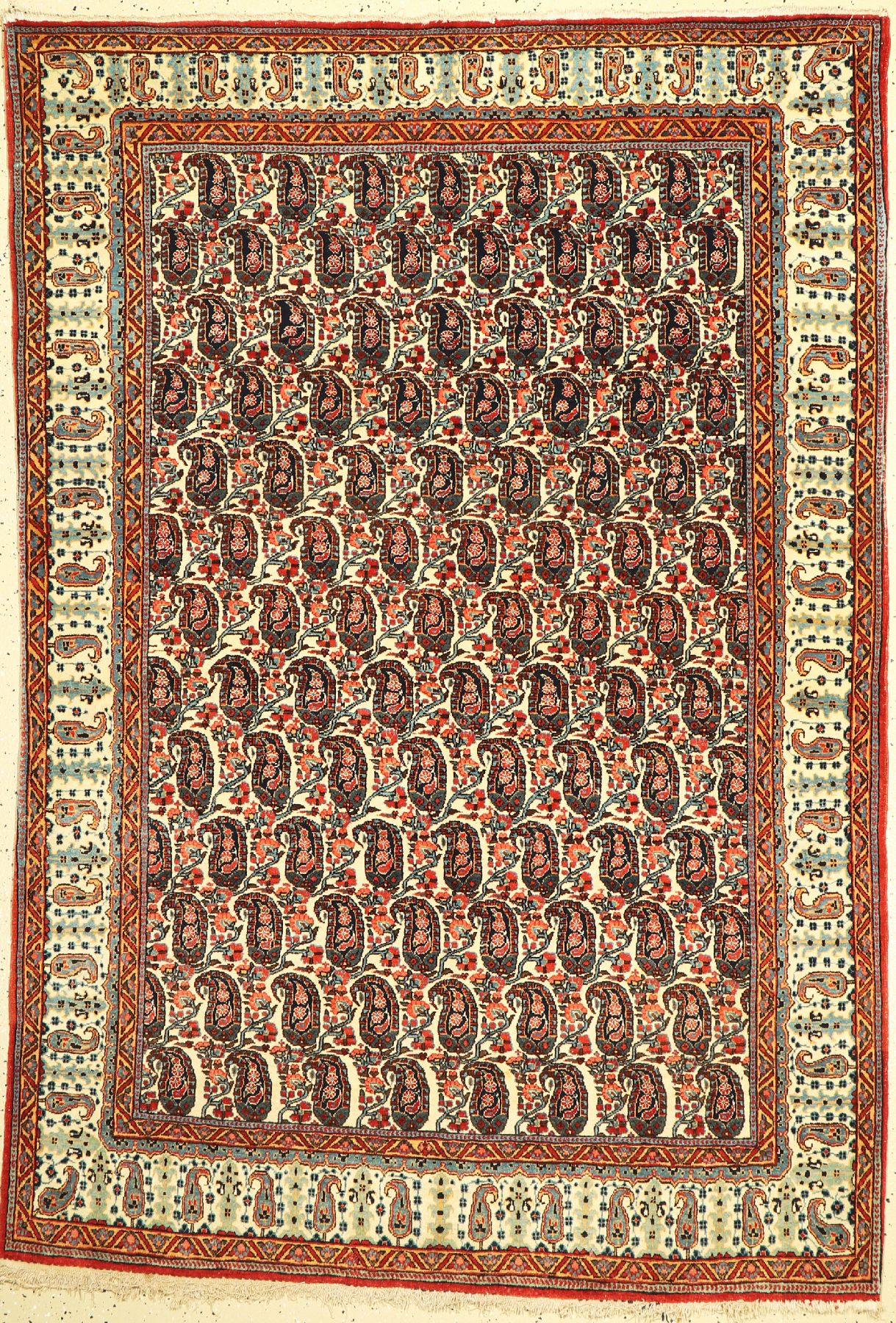 Ghom Kork fein, Persien, ca. 60 Jahre, Korkwolle, ca. 200 x 140 cm, EHZ: 2-3