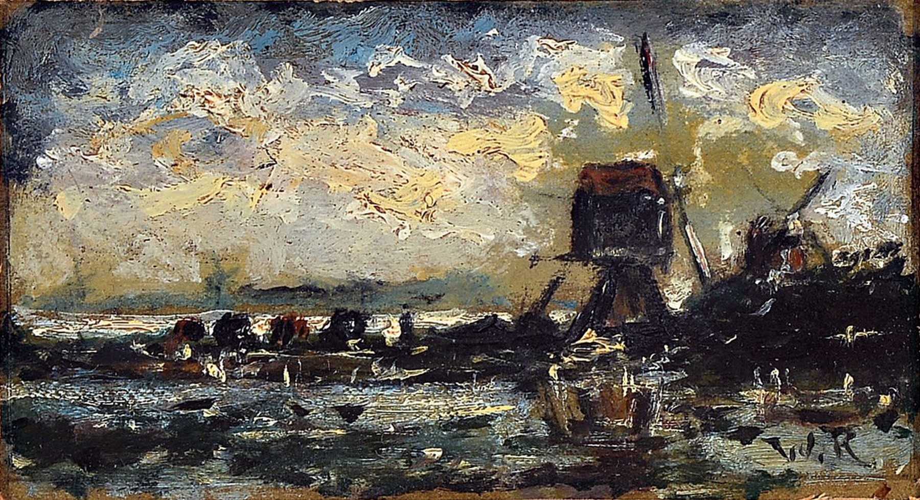 Willem Roelofs, 1822 Amsterdam - 1897 Berchem , Malunterricht bei Abraham Hendrik Winter, Studium an der Akademie Den Haag, Studienreise nach ...