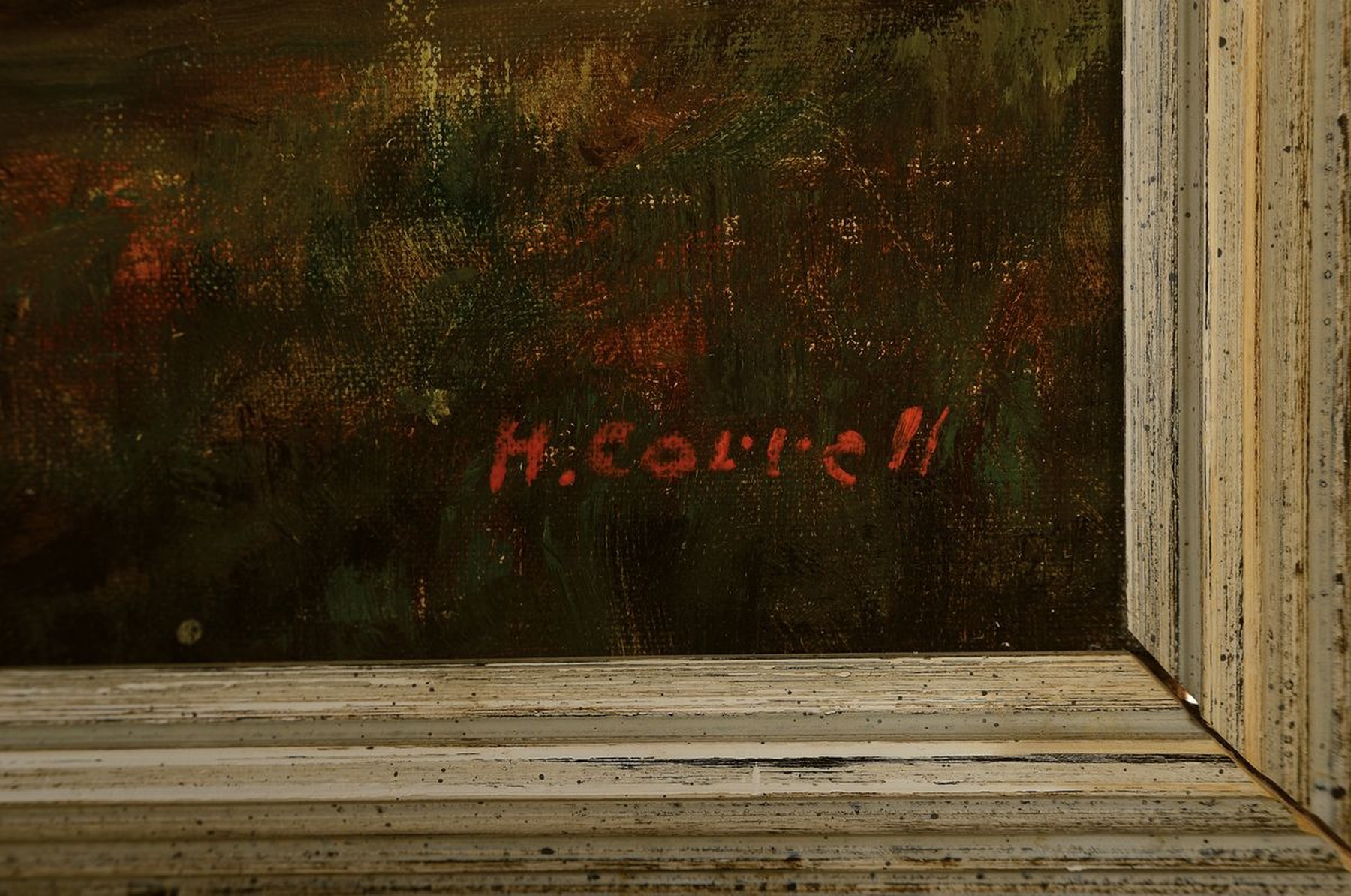 Detail a: Hermann Correll, 1905-1976 Neustadt an der Weinstraße, Herbstlicher Wald mit Weg und Bach, Öl/Lwd, rechts unten signiert, ca. 55x72cm, R. ca. ...