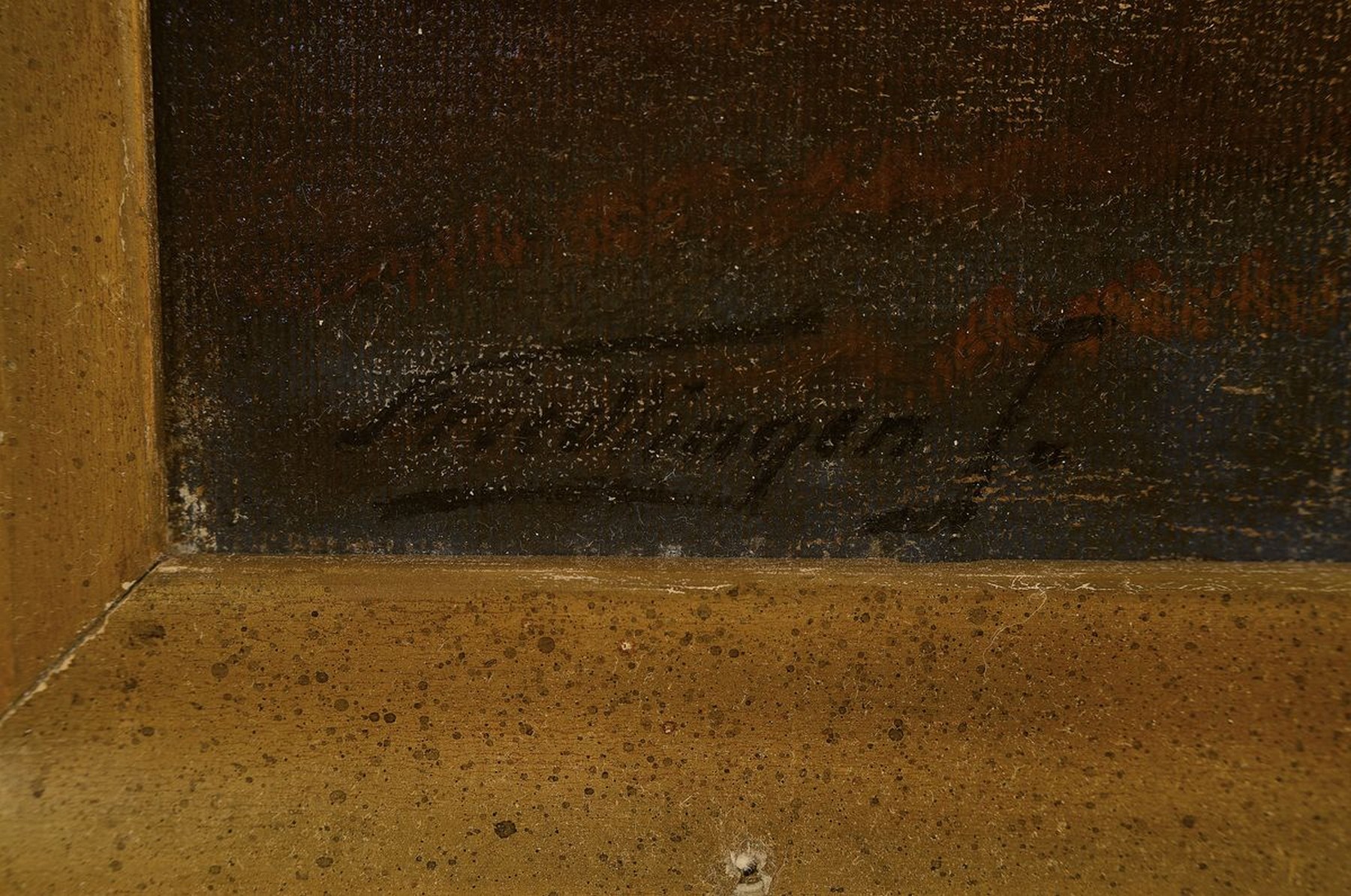 Detail a: Jenö Friedlinger, geb. 1890, ungarischer Maler, Interieur mit Rokokomöbeln, Büste und Palme, Öl/Lwd, links unten signiert, ca. 60x78cm, R. ca. ...