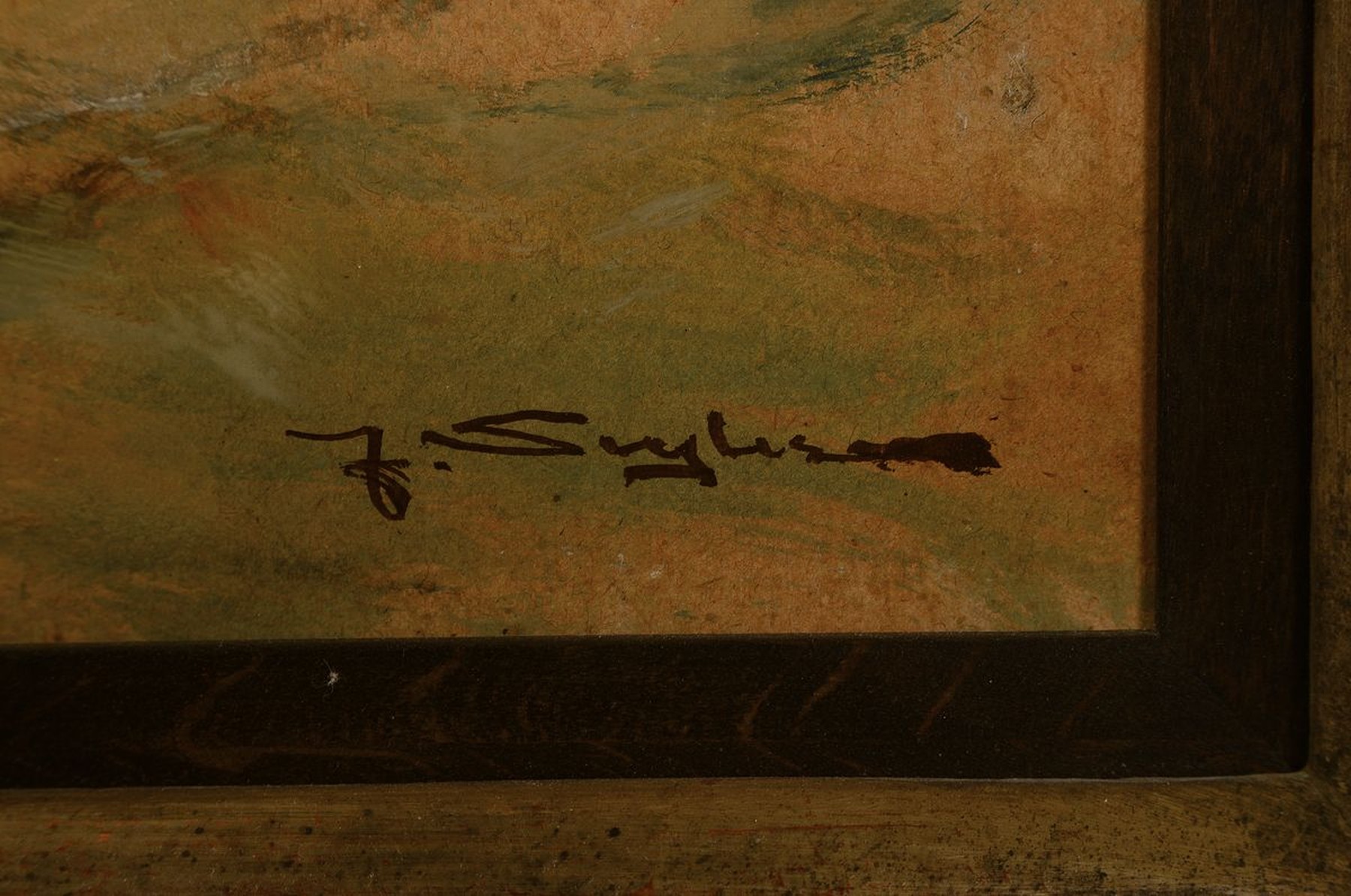 Detail a: Julius Seyler, 1873-1955 München, Studium an der Akademie München u.a. bei Schmitt-Reutte und von Zügel, lebte zwischen 1913 und 1921 als Farmer ...