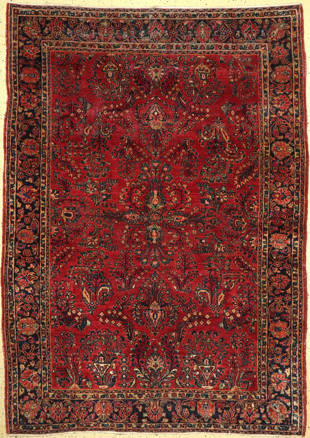 US Re-Import Sarogh, Persien, um 1920, Wolle auf Baumwolle, ca. 245 x 175 cm, EHZ: 4-5