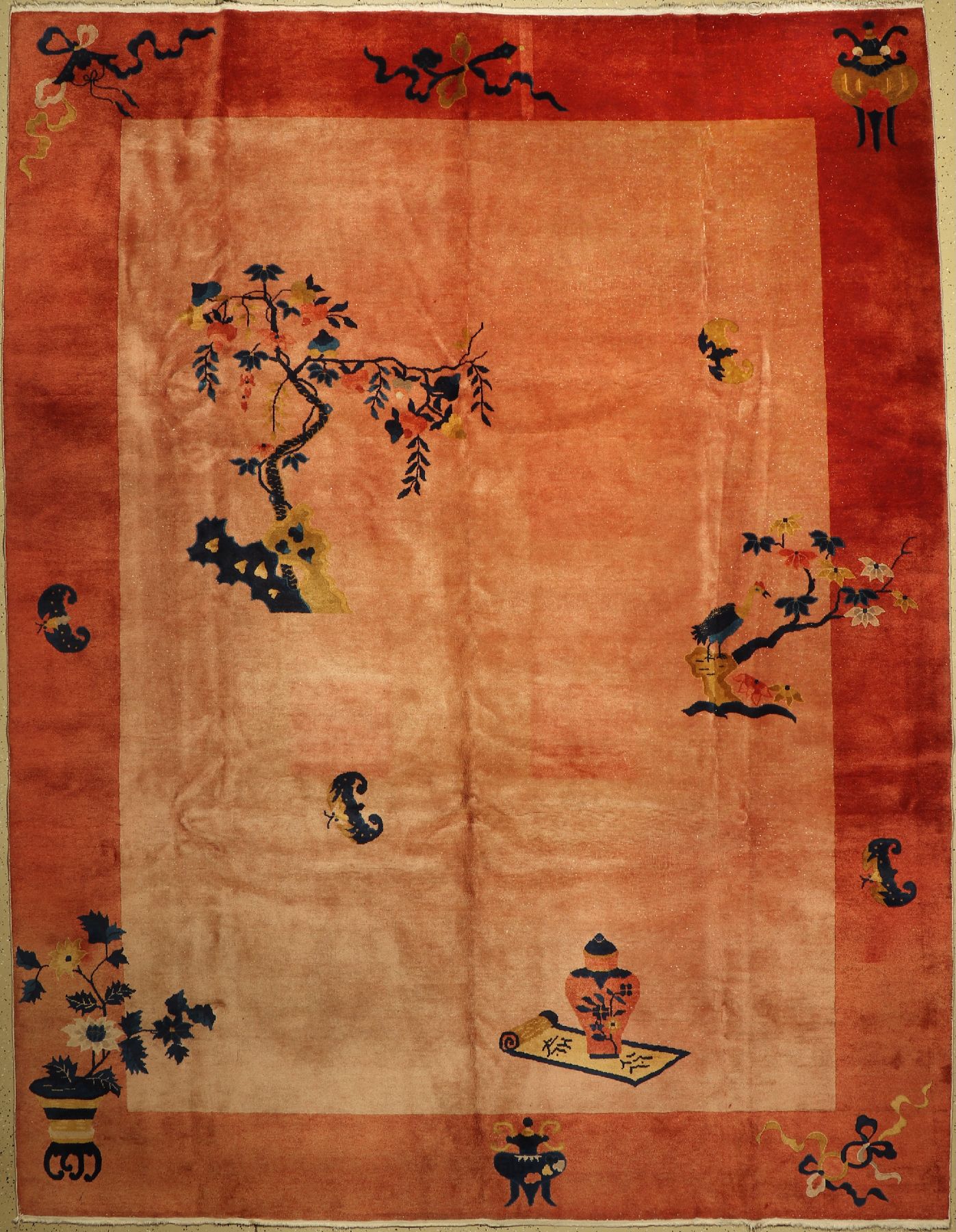 Antiker Peking, China, um 1910, Wolle auf Baumwolle, ca. 356 x 276 cm, EHZ: 3-4