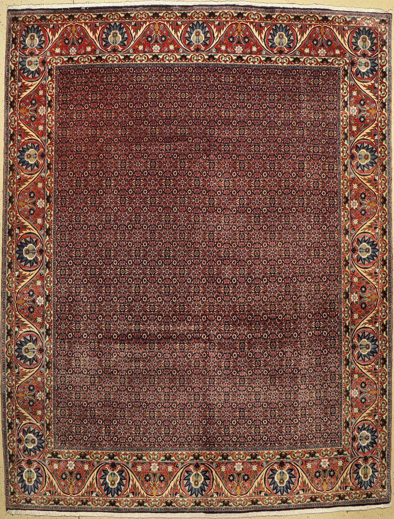 Bidjar Kork fein, Persien, ca. 50 Jahre, Korkwolle, ca. 340 x 260 cm, EHZ: 2