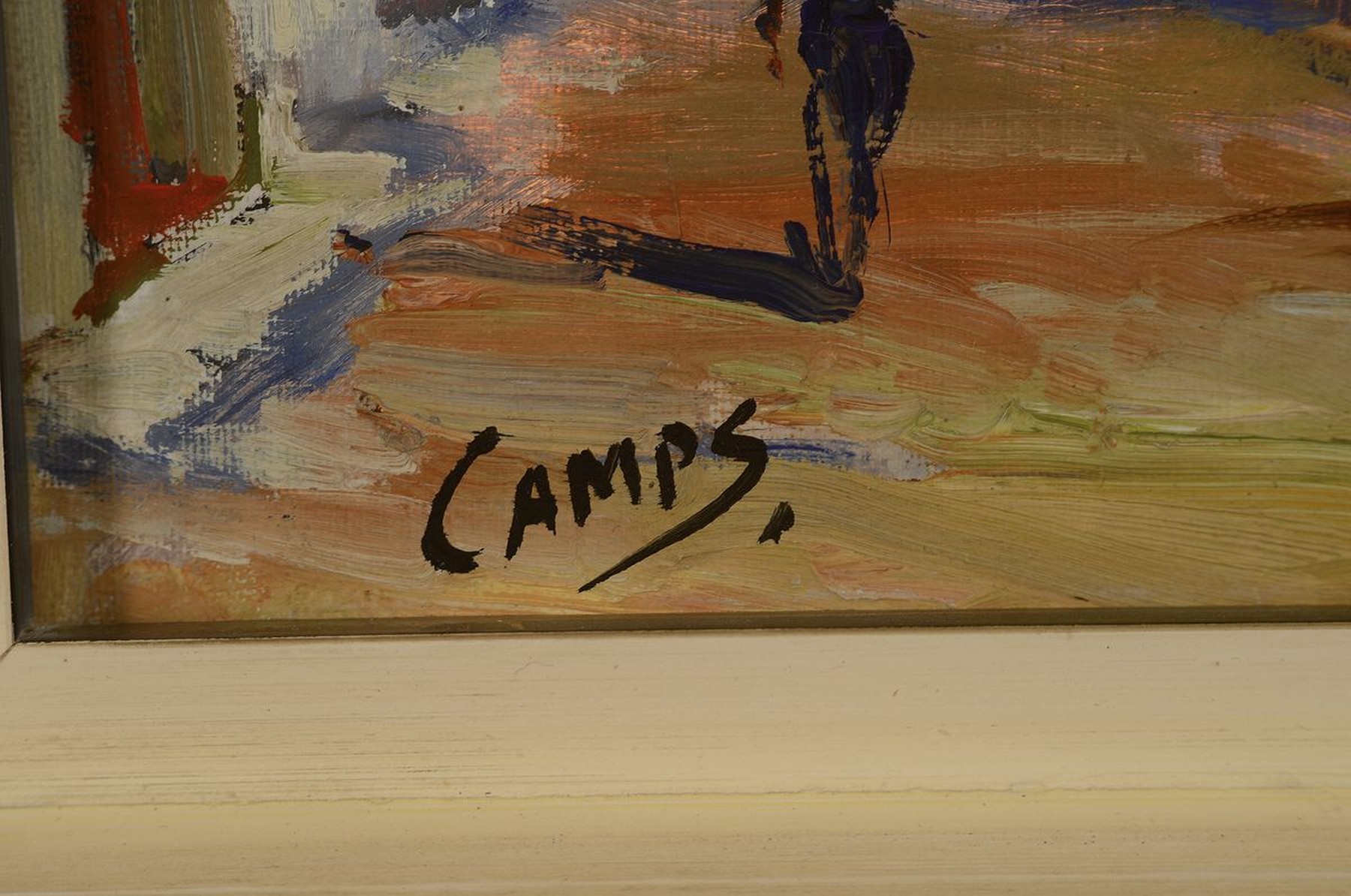 Detail a: José Camps, 1894-1989, Ansicht aus Cadaques (Costa Brava), Öl/Lwd, rechts unten signiert, ca. 27x35cm, R. ca. 32x41cm