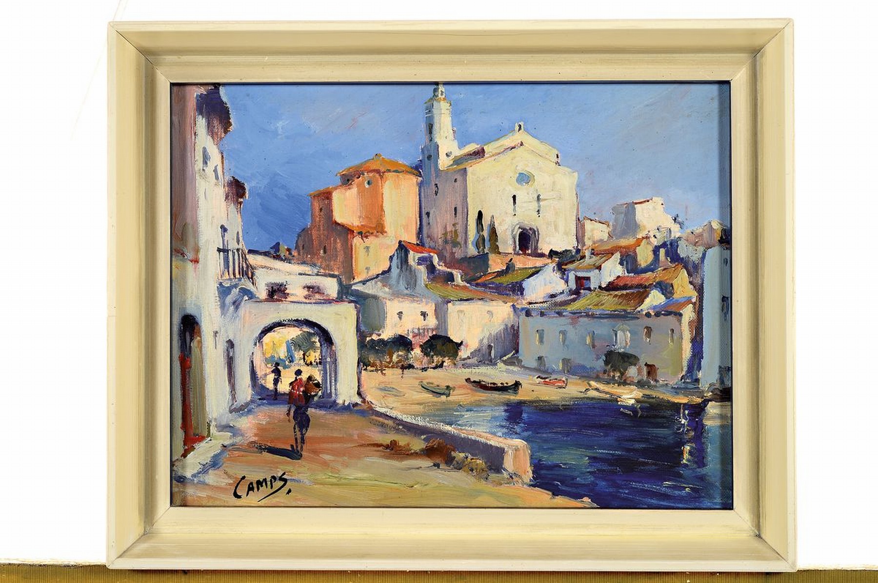 Detail k: José Camps, 1894-1989, Ansicht aus Cadaques (Costa Brava), Öl/Lwd, rechts unten signiert, ca. 27x35cm, R. ca. 32x41cm