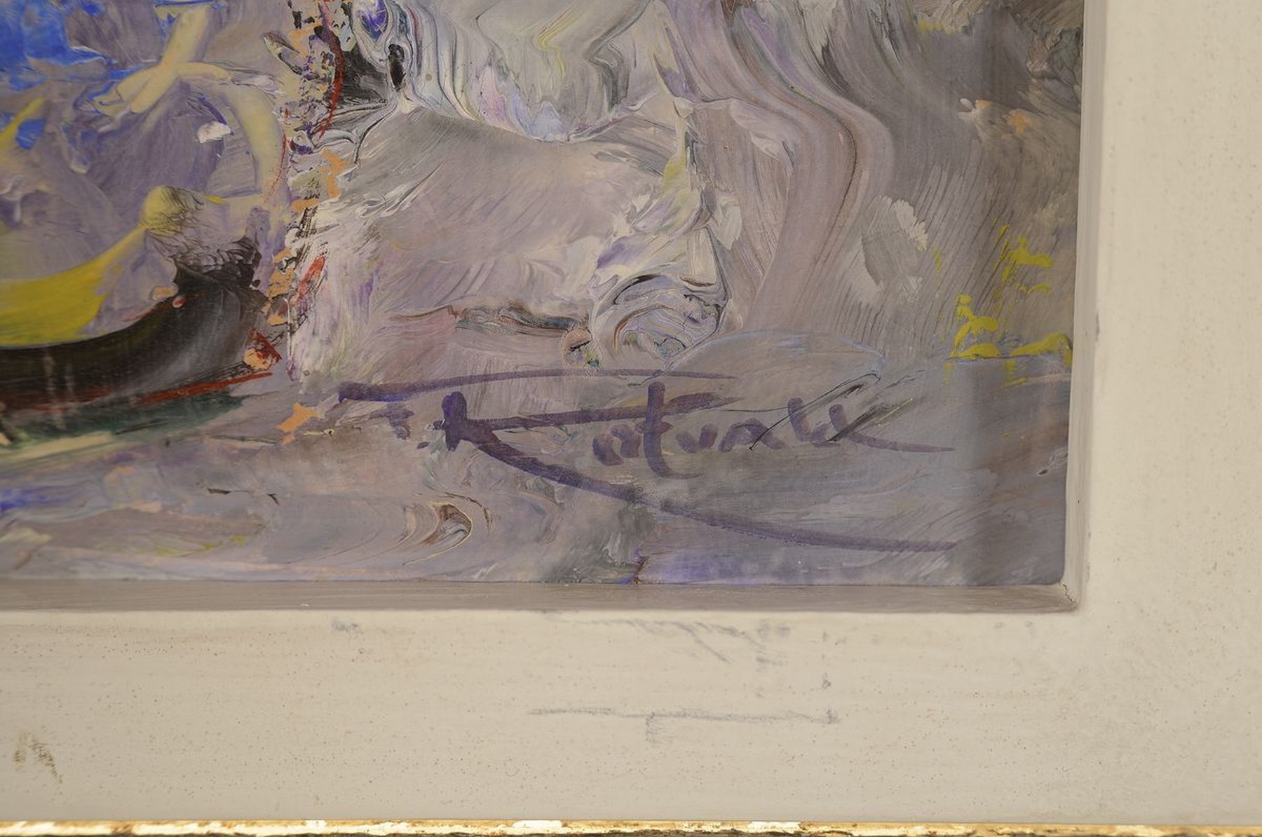 Detail a: Ferdinand Kotvald, 1898 Wischau-1980 Prag, Blumenstillleben, Öl/Malkarton, rechts unten signiert, ca. 32x19cm, R. ca. 35x22cm