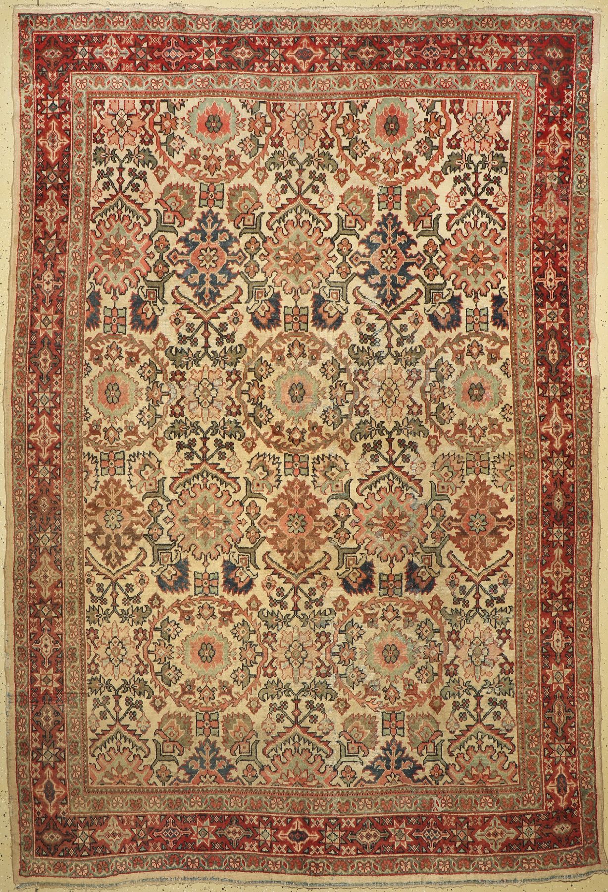 Antiker Sarogh Mahal, Persien, um 1910, Wolle auf Baumwolle, ca. 320 x 215 cm, EHZ: 4-5