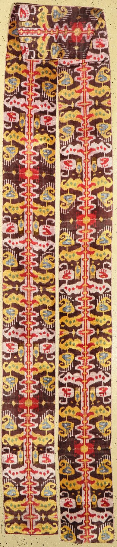 Ikat Seidenband, Indonesien, um 1940, reineNaturseide, ca. 655 x 30 cm, EHZ: 2