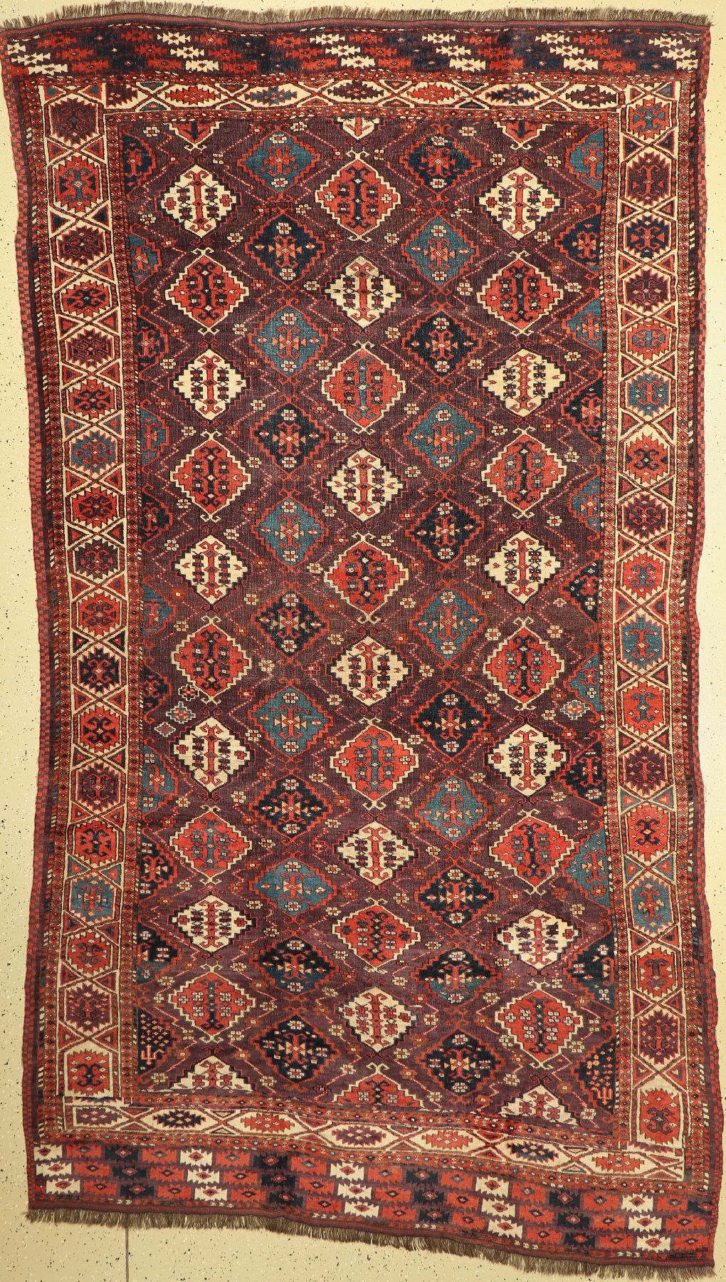 Antiker Tschaudor Hauptteppich, Turkmenistan, 19. Jhd, Wolle auf Wolle, ca. 340 x 185 cm, EHZ: 4