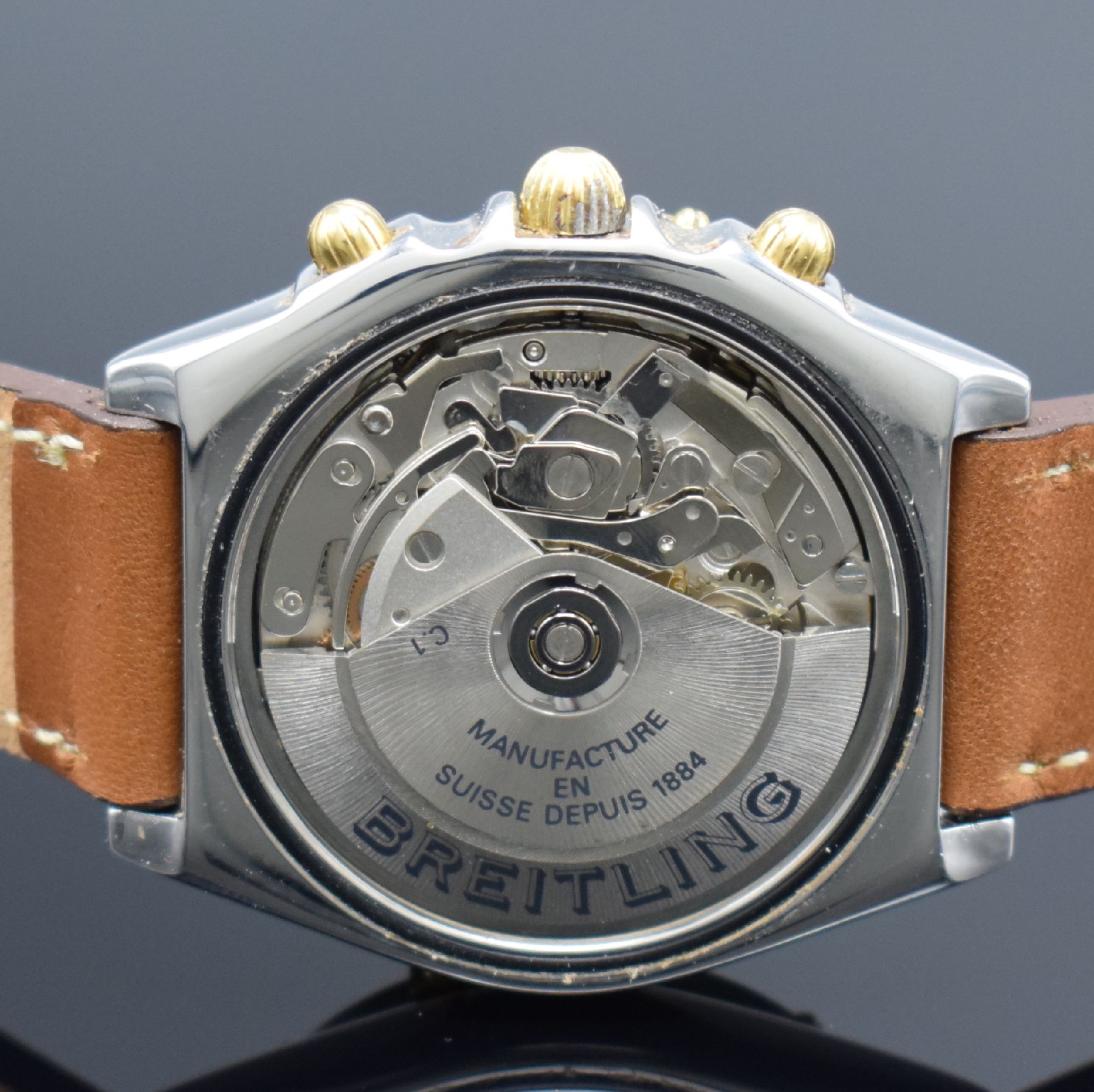 Detail f: BREITLING Jagdgeschwader 71 "Richthofen" limitierte Armbandchronograph Referenz B13050.1, Schweiz 1990er Jahre, Automatik, hergestellt in ...