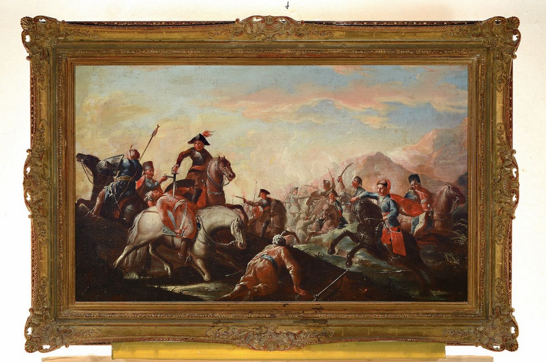 Detail k: Umkreis: Georg Philipp I. Rugendas, 1666 Augsburg - 1742 ebenda, Lehre beim Augsburger Historienmaler Isaak Fisches, Studienreise nach Rom, ...