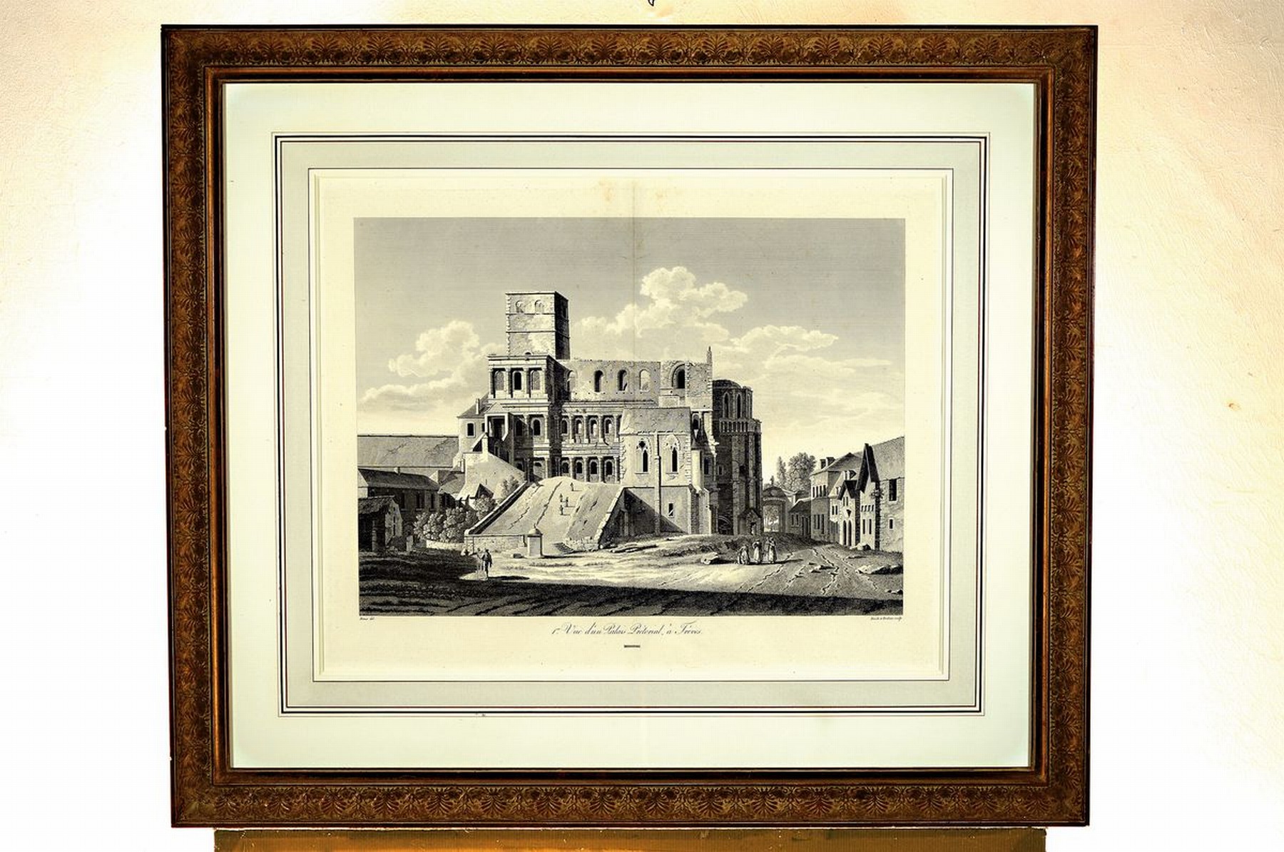 Detail k: Jacques Martin Bence (geb. 1770)/Jean Baptiste Reville /1767-1825)/F.B. Lorieux: Ansicht der Porta Nigra, um 1816, Stahlstich, betitelt "Vue ...