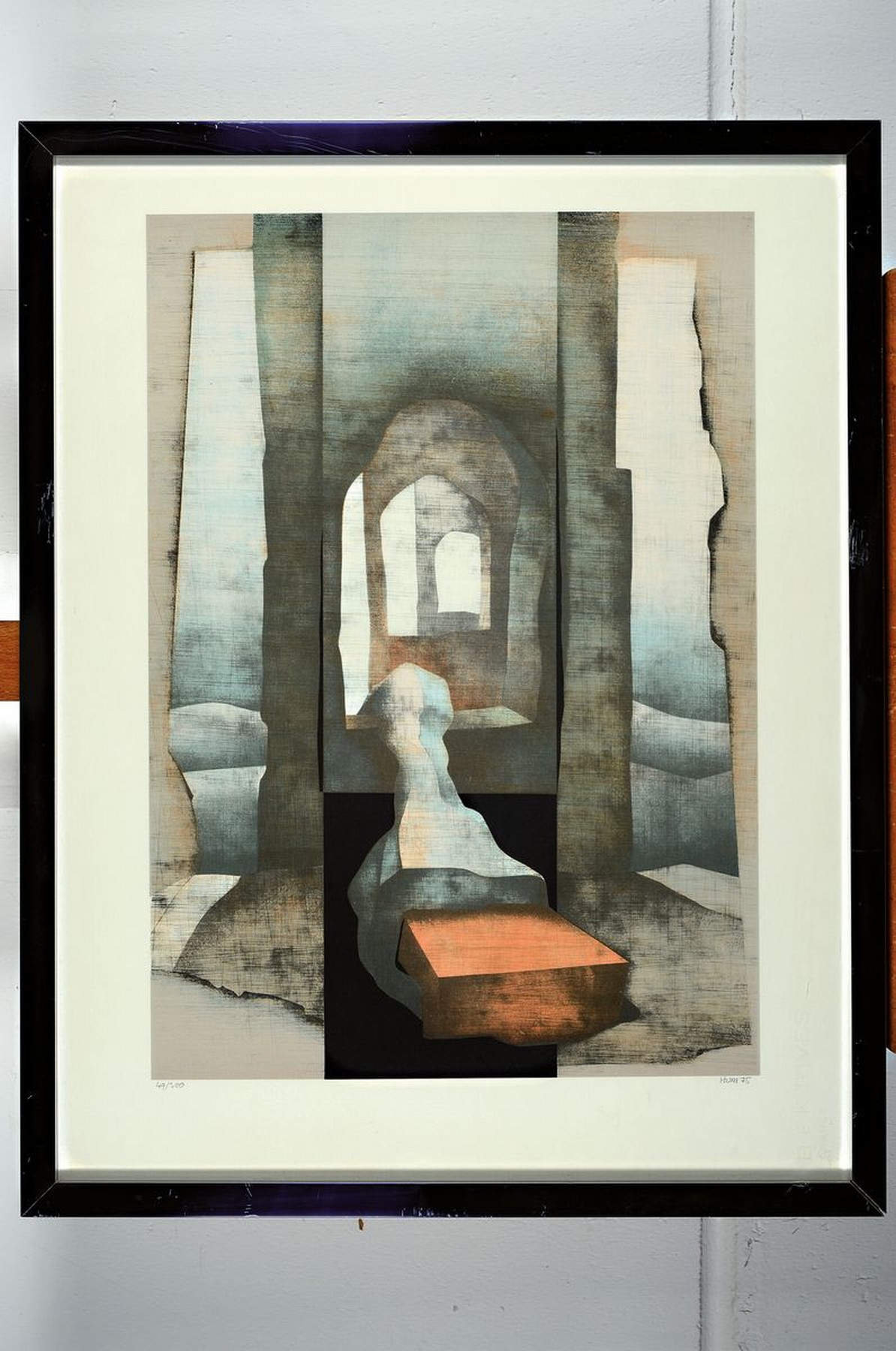 Detail k: Hans Otto Müller-Erbach, 1921 Bremen-1984 Erbach/Odenwald, 2 Farblithographien, surrealistische Landschaft, mit Widmung, sign. und dat. 81, ca. ...