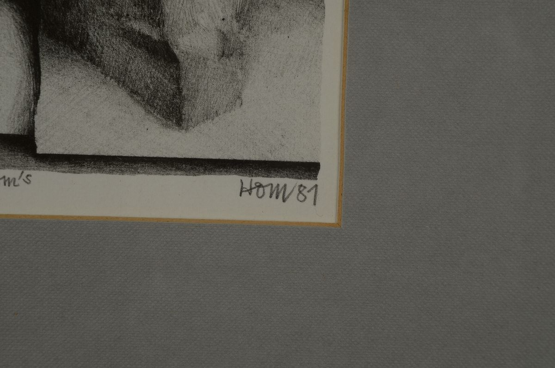Detail o: Hans Otto Müller-Erbach, 1921 Bremen-1984 Erbach/Odenwald, 2 Farblithographien, surrealistische Landschaft, mit Widmung, sign. und dat. 81, ca. ...