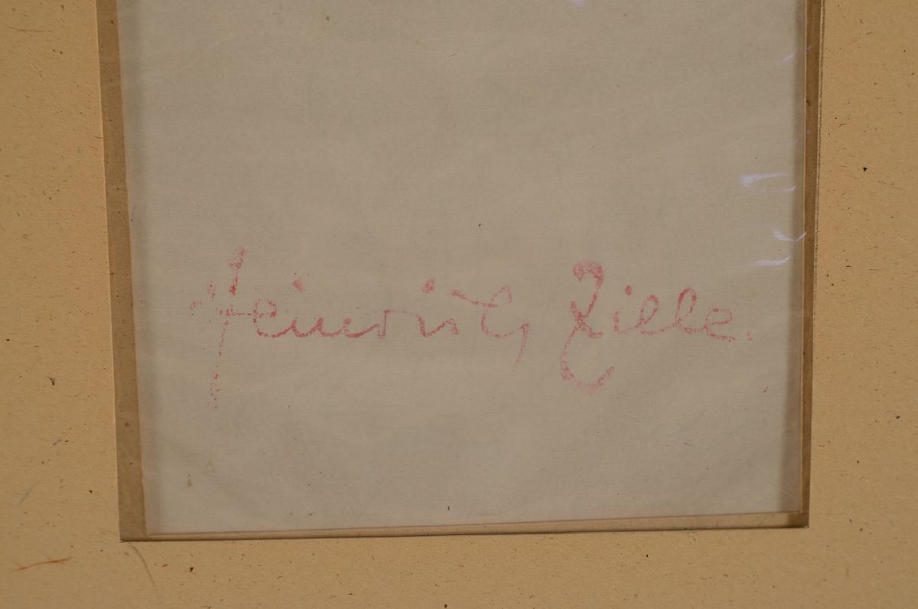 Detail a: Heinrich Zille, 1858 Radeburg-1929 Berlin, Heimkehrer, Bleistiftzeichnung mit kleiner Höhung in Rot, rückseitig Nachlaßstempel und Widmung des ...