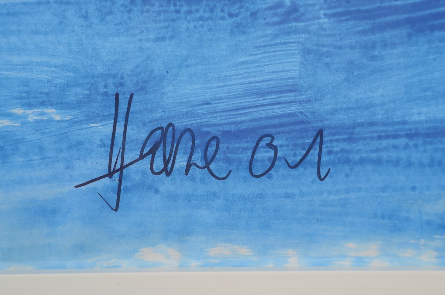 Detail c: Peter Haese, geb. 1936 Berlin, Studium an der Akademie Karlsruhe bei HAP Grieshaber u. Hans Kindermann, Mitglied der pfälzischen Sezession, hier: ...