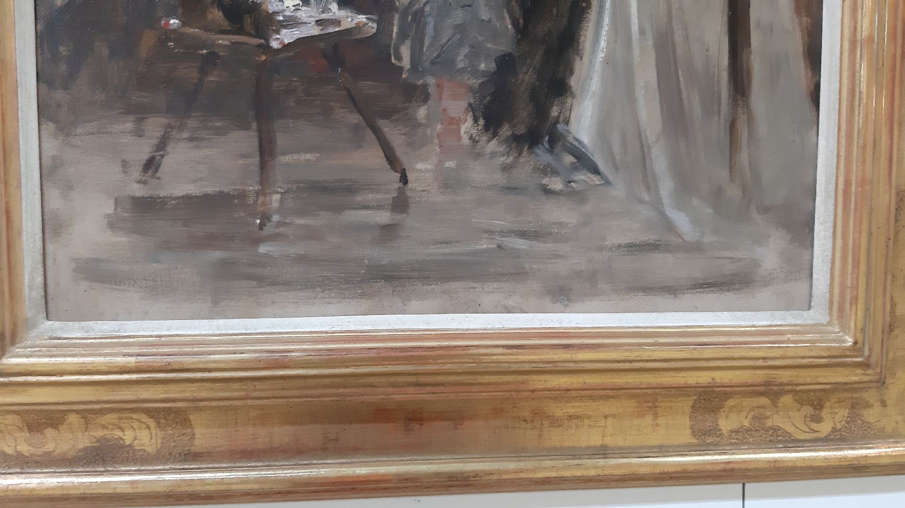 Detail e: Alexander Koester, 1864 Berg Neustadt - 1932 München, Öl/Malkarton, rückseitig Nachlaßstempel und Etikett der Bayerischen ...