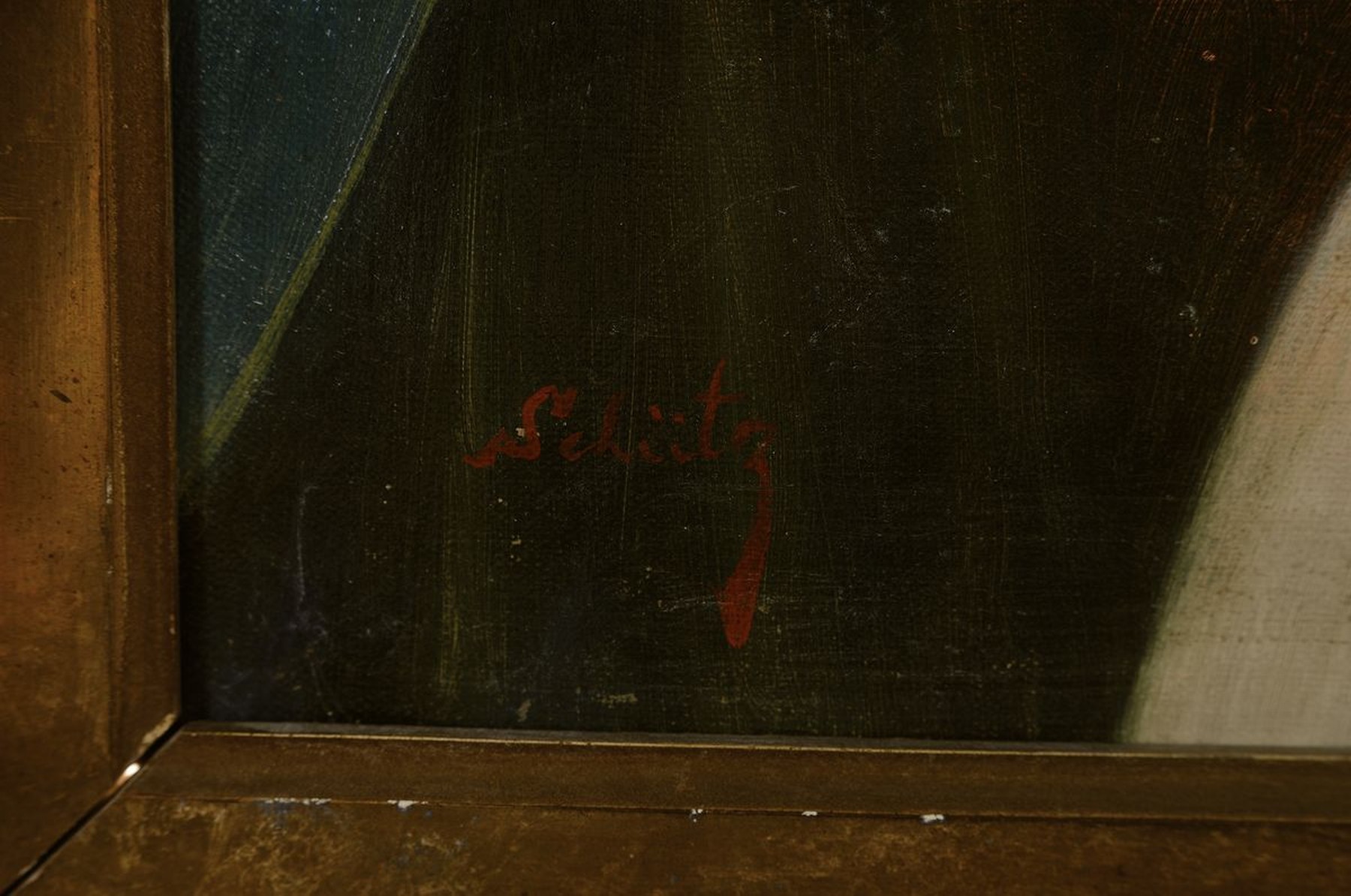 Detail a: Schütz, Künstler 2. Hälfte 19. Jh., Maria mit Kind nach dem Vorbild von Franz von Defregger, Öl/Lwd, signiert Schütz, ca. 68 x 54 cm, ...