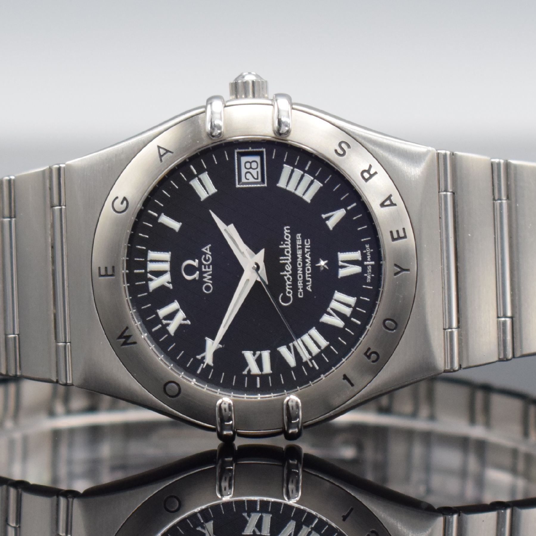 Detail a: OMEGA Constellation Herrenarmbanduhr Chronometer 150 Years in Stahl, Schweiz um 1998, Automatik, Ref. 368.1206, auf 399 Stück limitiertes ...