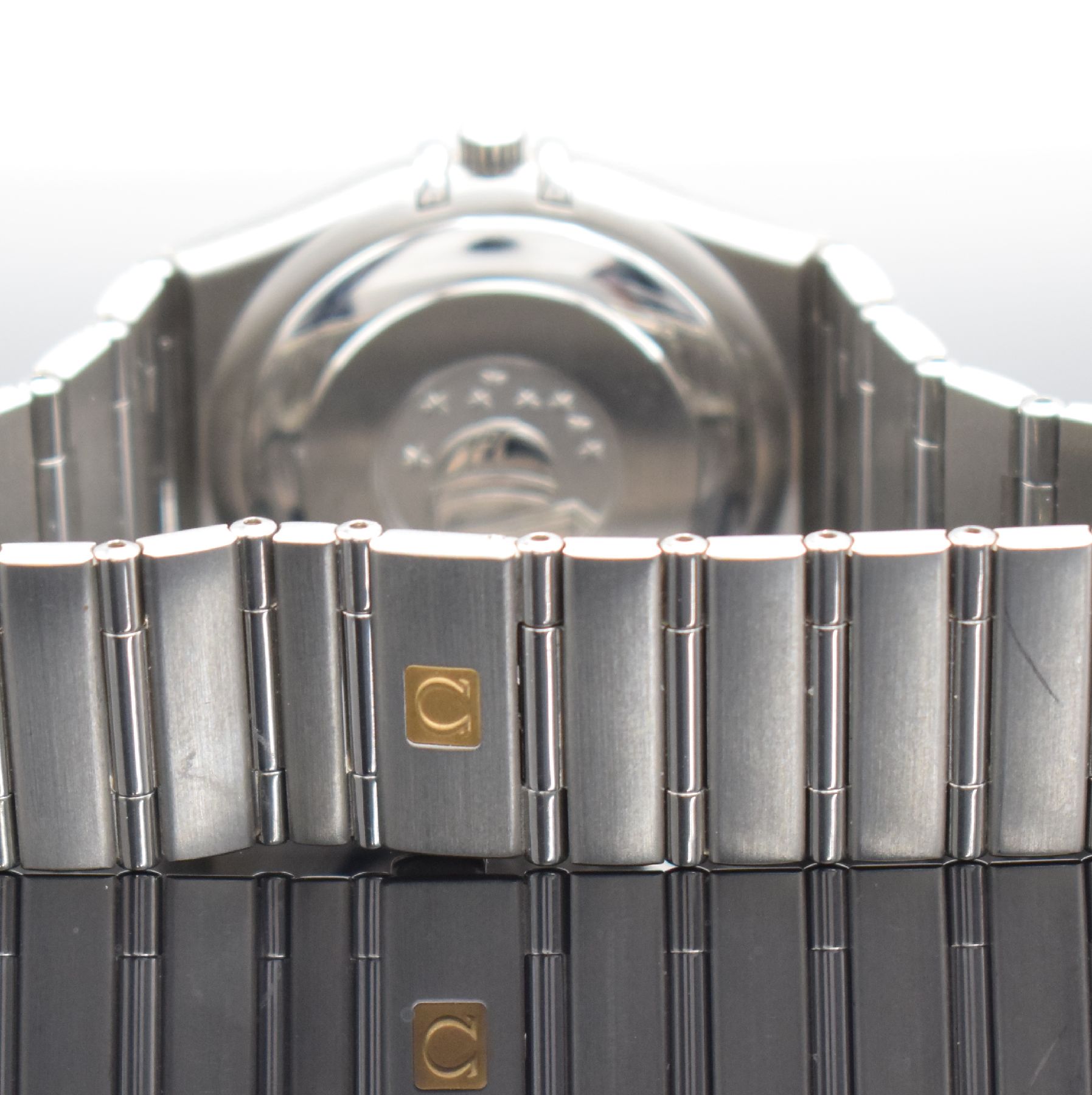 Detail f: OMEGA Constellation Herrenarmbanduhr Chronometer 150 Years in Stahl, Schweiz um 1998, Automatik, Ref. 368.1206, auf 399 Stück limitiertes ...