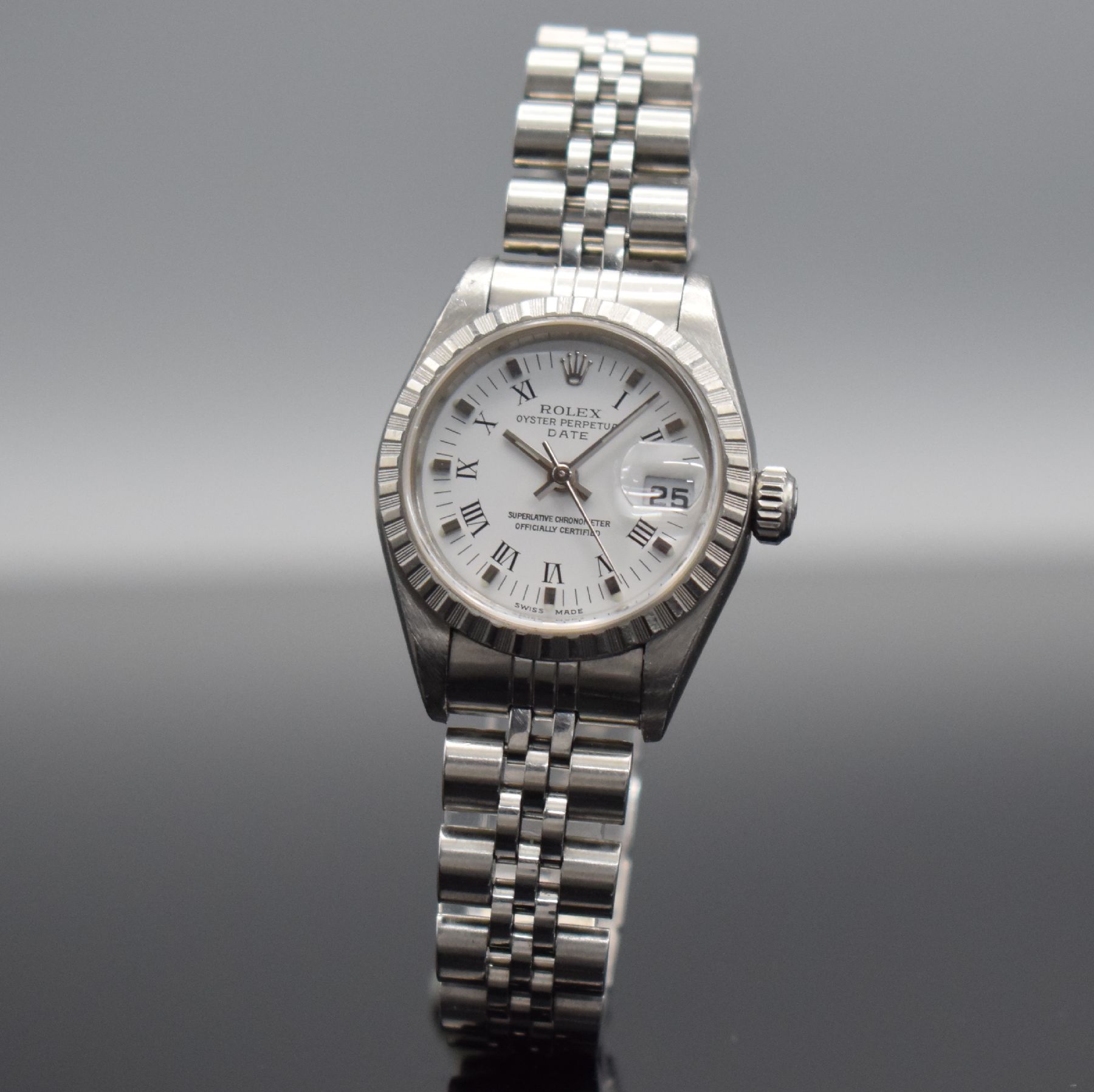 Detail b: ROLEX Oyster Perpetual Date Damenarmbanduhr,Schweiz verk. lt. beil. Zertifikat 12/2000, Automatik, Ref. 79240, Chronometer der Superlative in ...