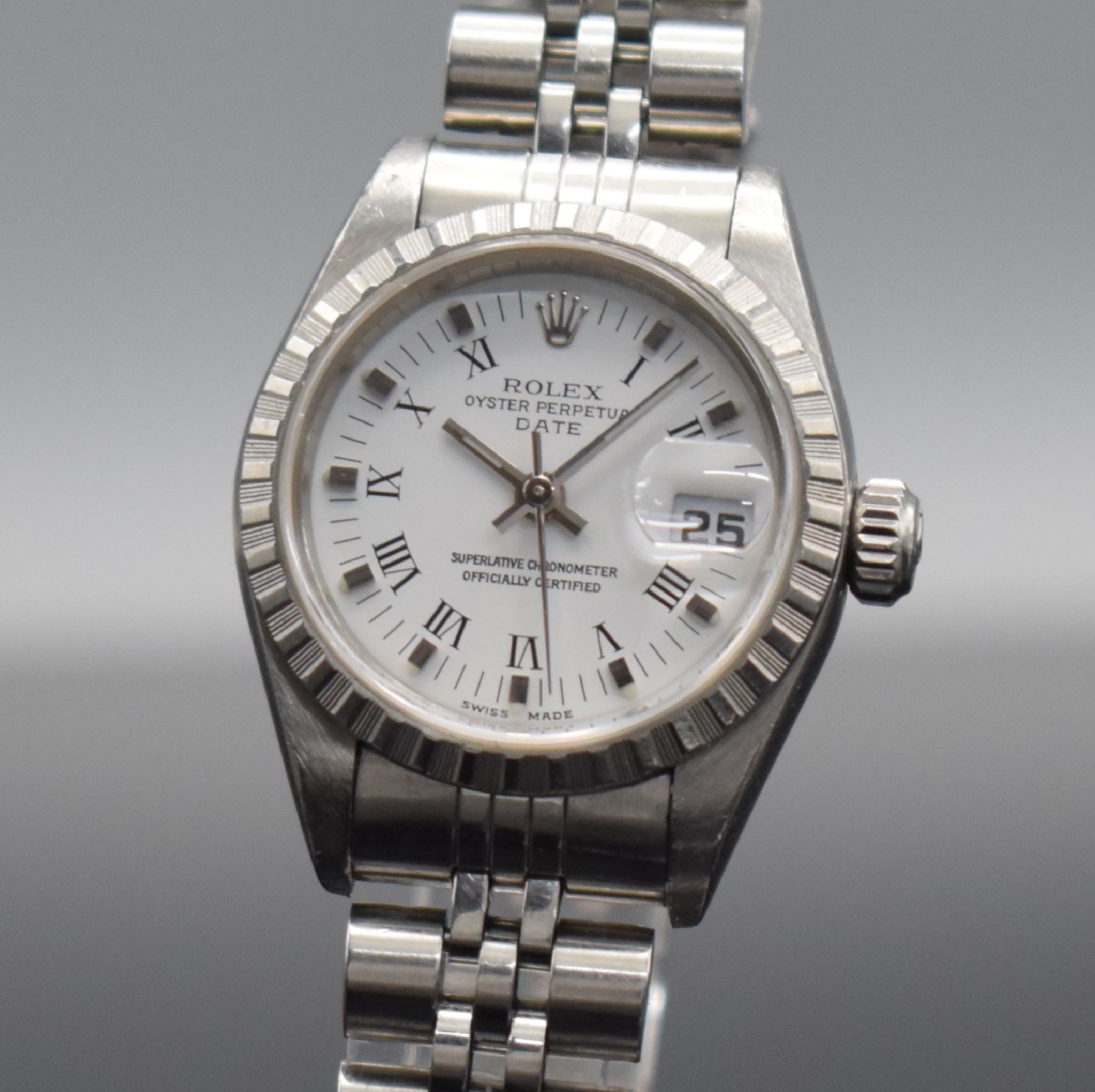 Detail c: ROLEX Oyster Perpetual Date Damenarmbanduhr,Schweiz verk. lt. beil. Zertifikat 12/2000, Automatik, Ref. 79240, Chronometer der Superlative in ...