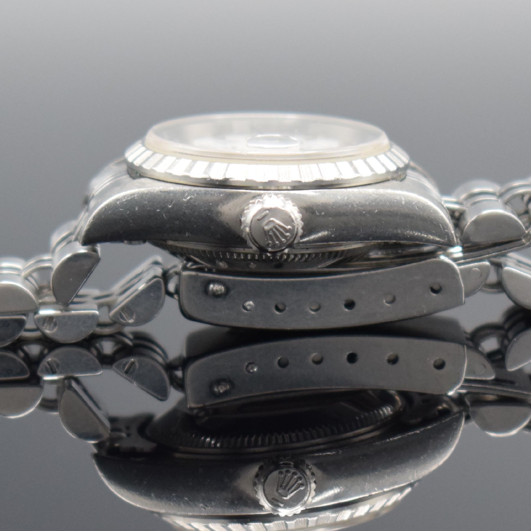 Detail f: ROLEX Oyster Perpetual Date Damenarmbanduhr,Schweiz verk. lt. beil. Zertifikat 12/2000, Automatik, Ref. 79240, Chronometer der Superlative in ...