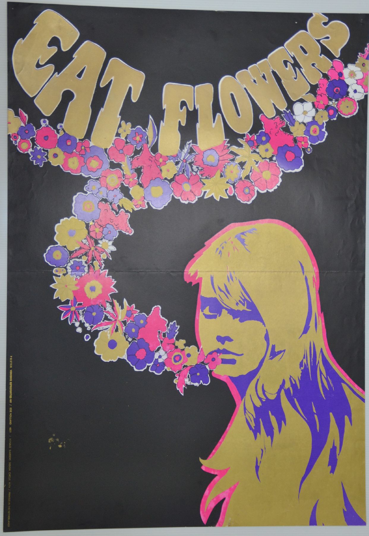 Detail d: Konvolut aus 44 seltenen psychedelischen und Kultplakaten/Grafiken, 1960-80er Jahre, D/GB/NL, geometrisierende Grafikplakate mit ...