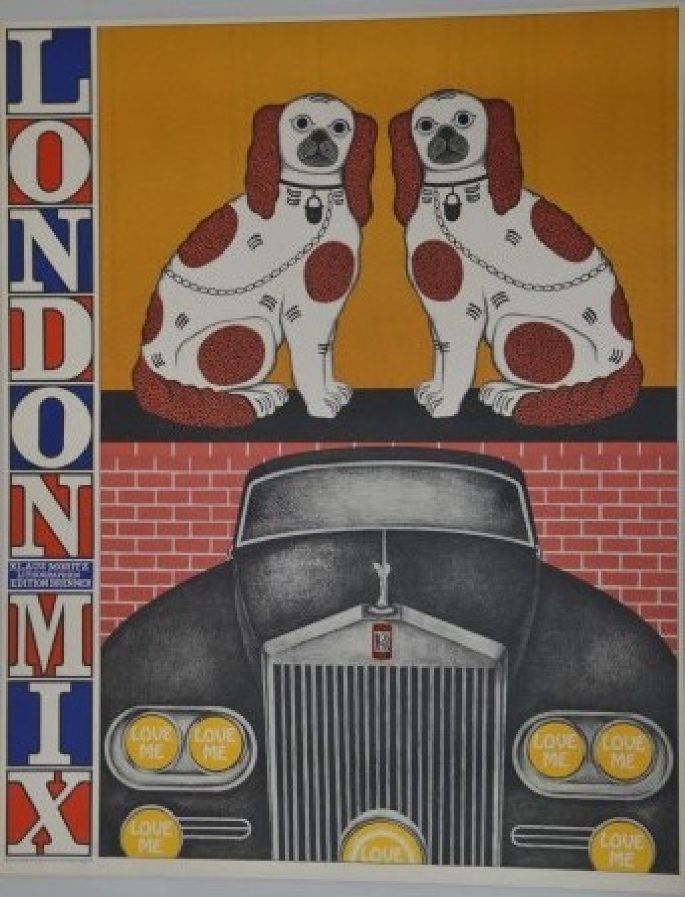 Detail p: Konvolut aus 44 seltenen psychedelischen und Kultplakaten/Grafiken, 1960-80er Jahre, D/GB/NL, geometrisierende Grafikplakate mit ...