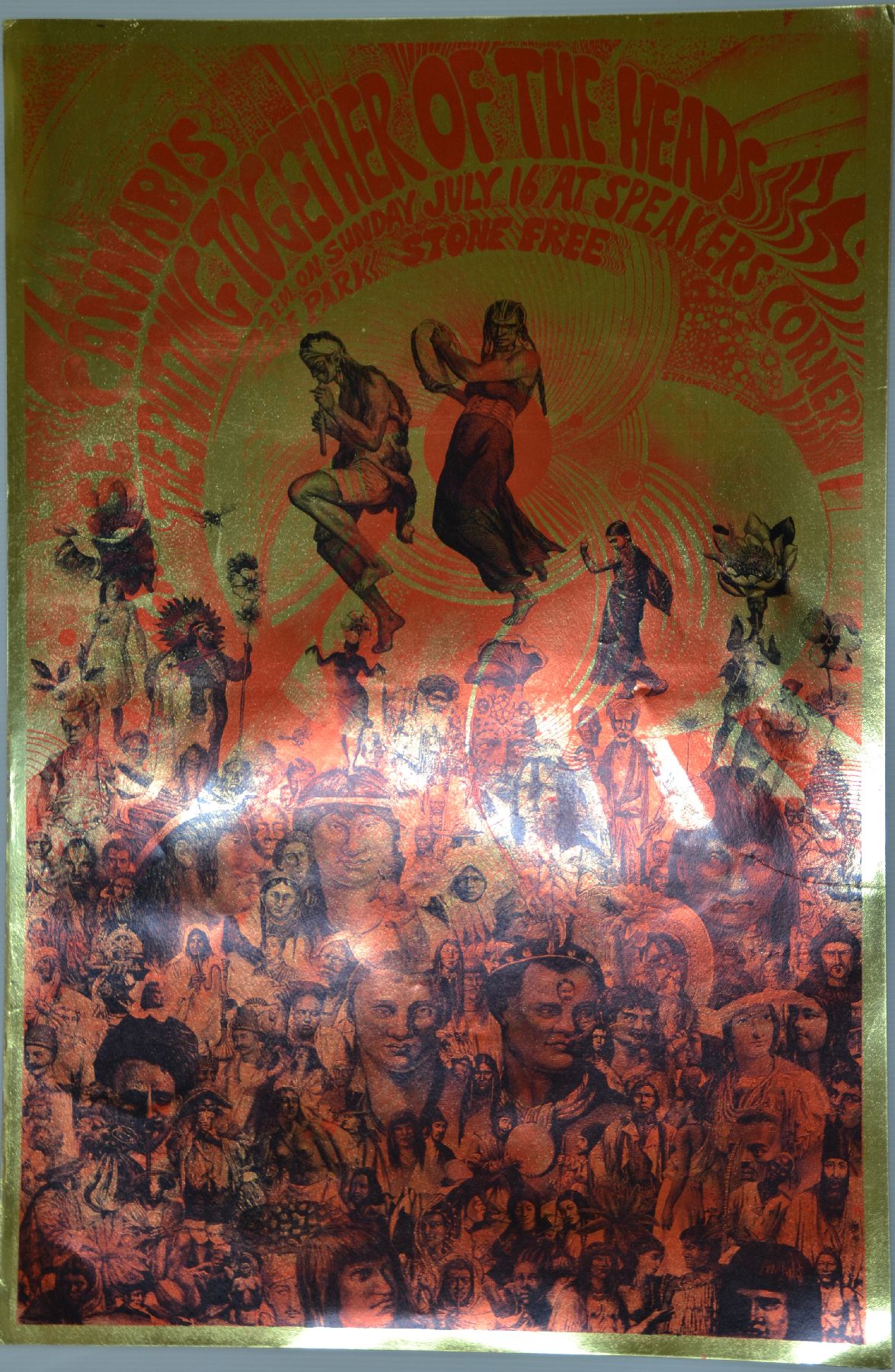 Detail s: Konvolut aus 44 seltenen psychedelischen und Kultplakaten/Grafiken, 1960-80er Jahre, D/GB/NL, geometrisierende Grafikplakate mit ...