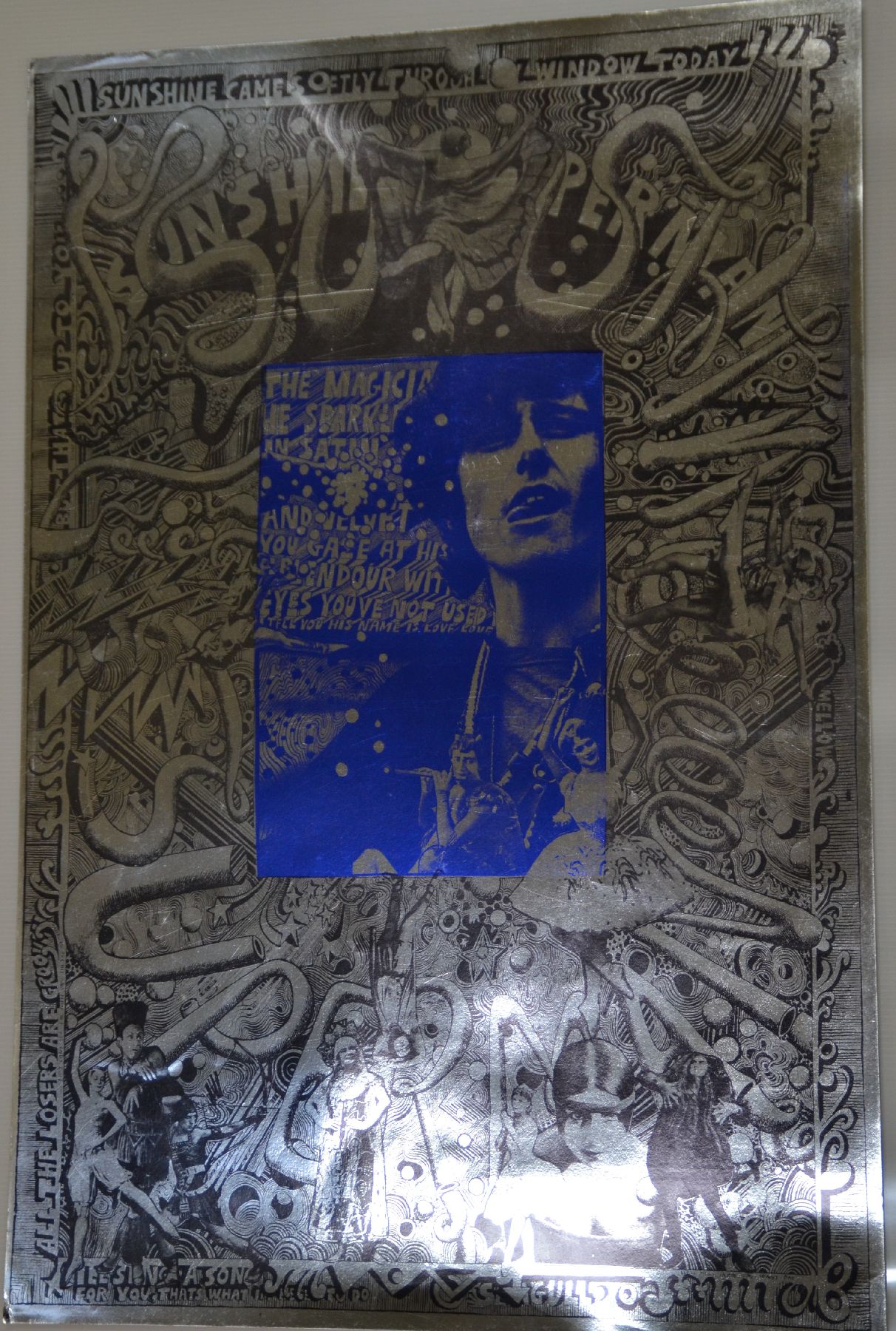 Detail t: Konvolut aus 44 seltenen psychedelischen und Kultplakaten/Grafiken, 1960-80er Jahre, D/GB/NL, geometrisierende Grafikplakate mit ...