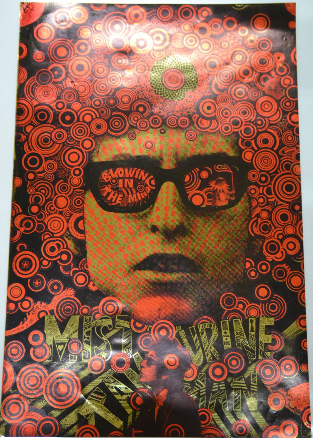 Detail u: Konvolut aus 44 seltenen psychedelischen und Kultplakaten/Grafiken, 1960-80er Jahre, D/GB/NL, geometrisierende Grafikplakate mit ...