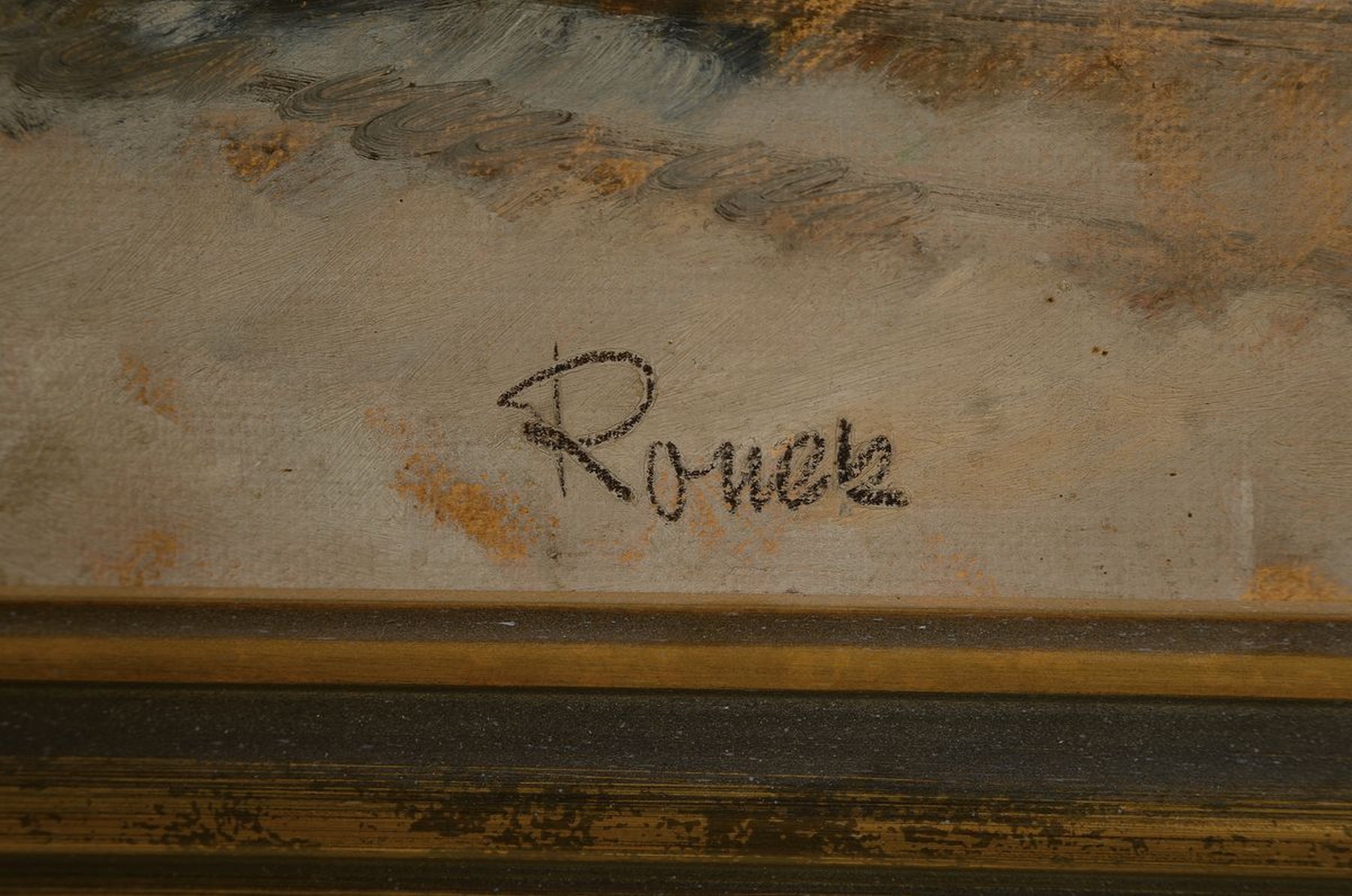 Detail a: Jaroslav Ronek, 1892-1962, Dampflokomotive im Schnee, Öl/Malkarton, rechts unten signiert, ca. 33x47cm, R. ca. 40x54cm