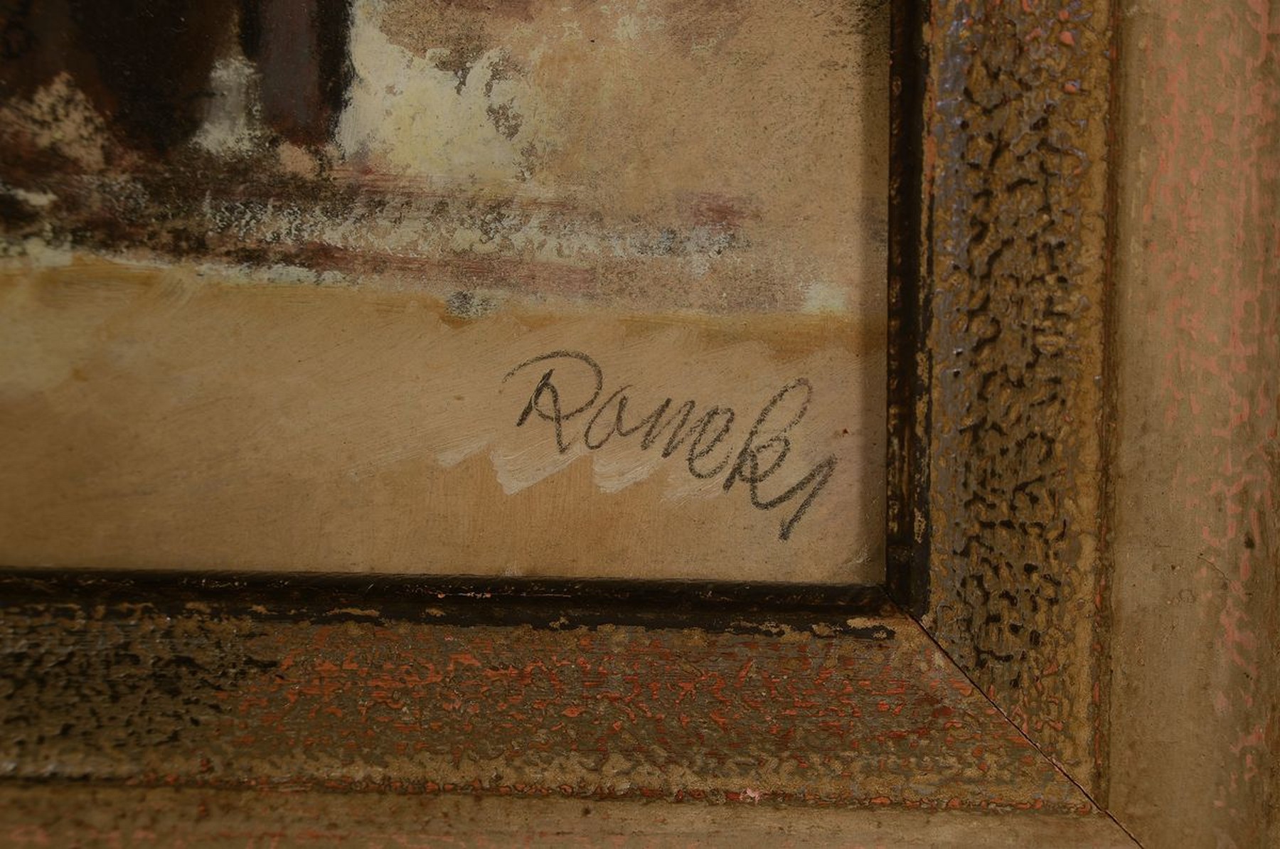 Detail a: Jaroslav Ronek, 1892-1962, Dampflokomotive, Öl/Malkarton, rechts unten signiert, ca. 24x34cm, u.Gl., R. ca. 36x46cm