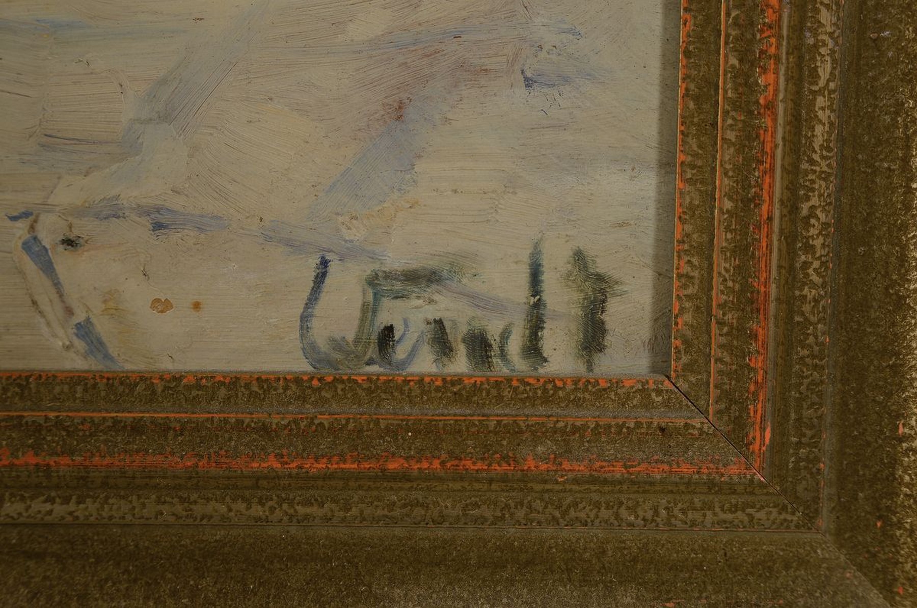 Detail a: Wendt, um 1925-30, Gebirgslandschaft im Winter,im Vordergrund verschneite Hütten, Öl/Lwd, rechts signiert, nach dem Vorbild von Karl Hauptmann, ca. ...
