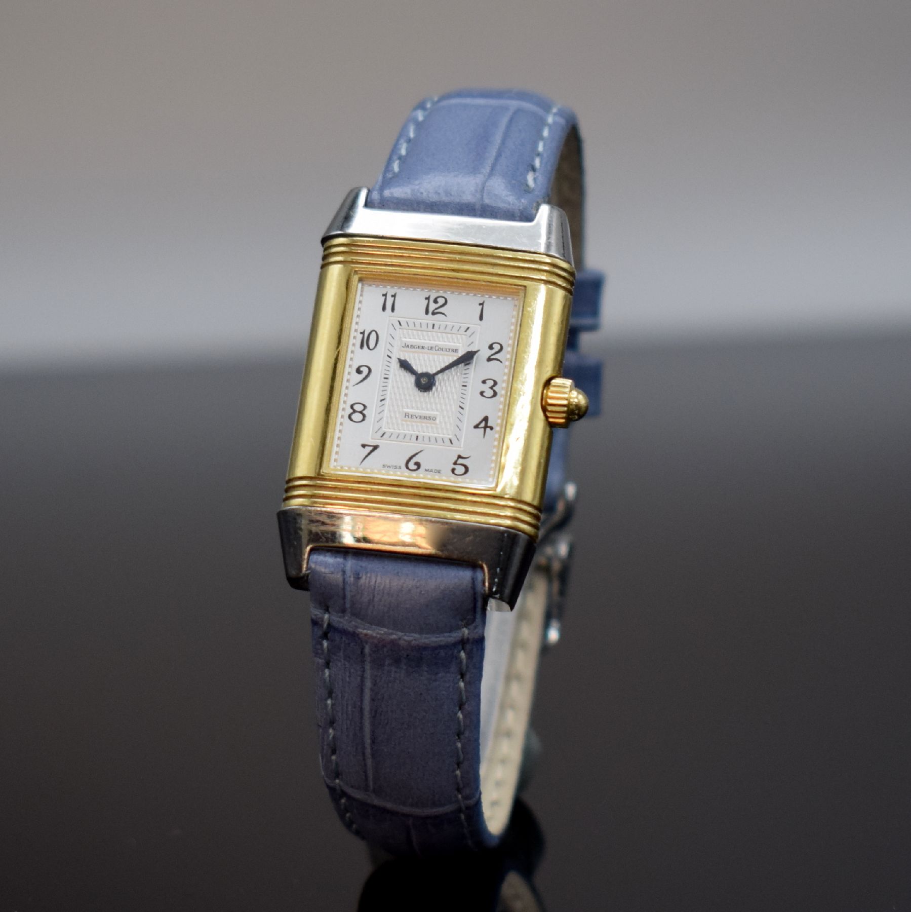 Detail a: Jaeger-LeCoultre Reverso Duetto Damenarmbanduhr mit Diamanten in Edelstahl/Gold kombiniert Referenz 266.5.44,Handaufzug, Wendegeh. m. beids. ...
