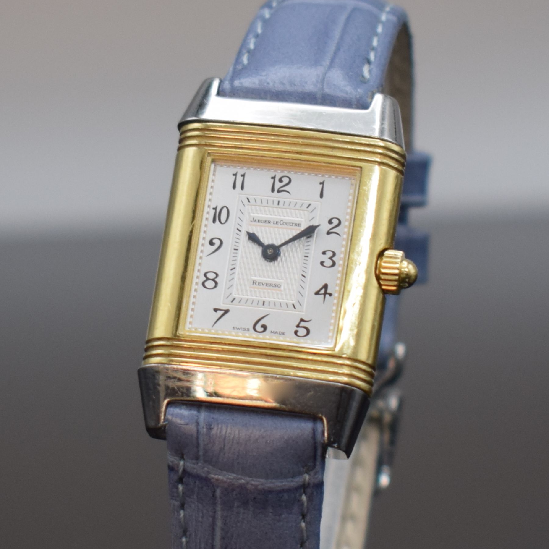 Detail b: Jaeger-LeCoultre Reverso Duetto Damenarmbanduhr mit Diamanten in Edelstahl/Gold kombiniert Referenz 266.5.44,Handaufzug, Wendegeh. m. beids. ...